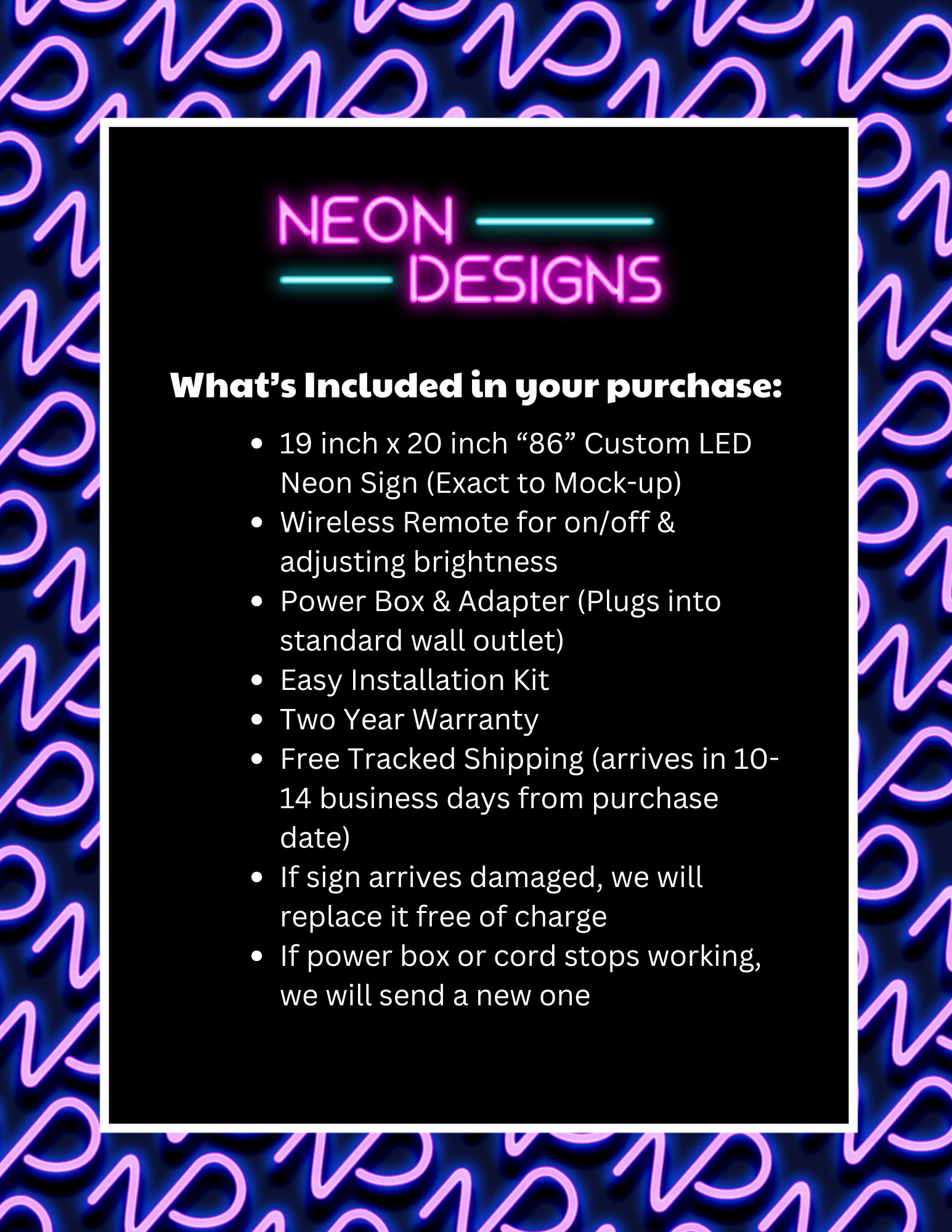 86 - Premium Neon Artwork