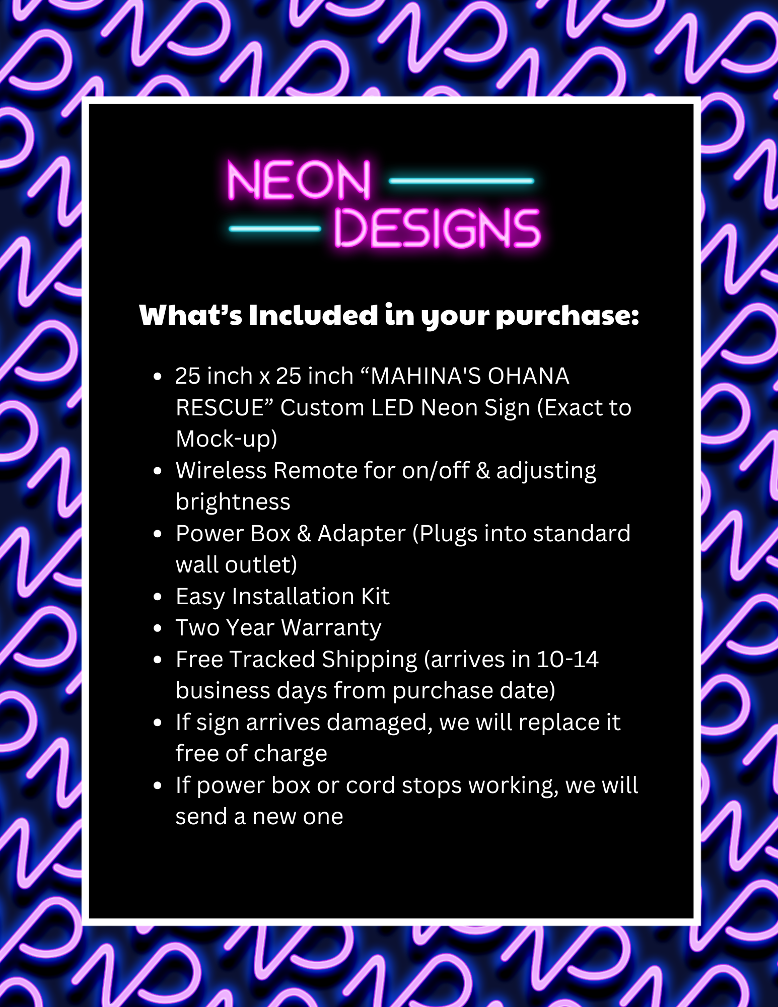 MAHINA'S OHANA RESCUE - Premium Neon Artwork
