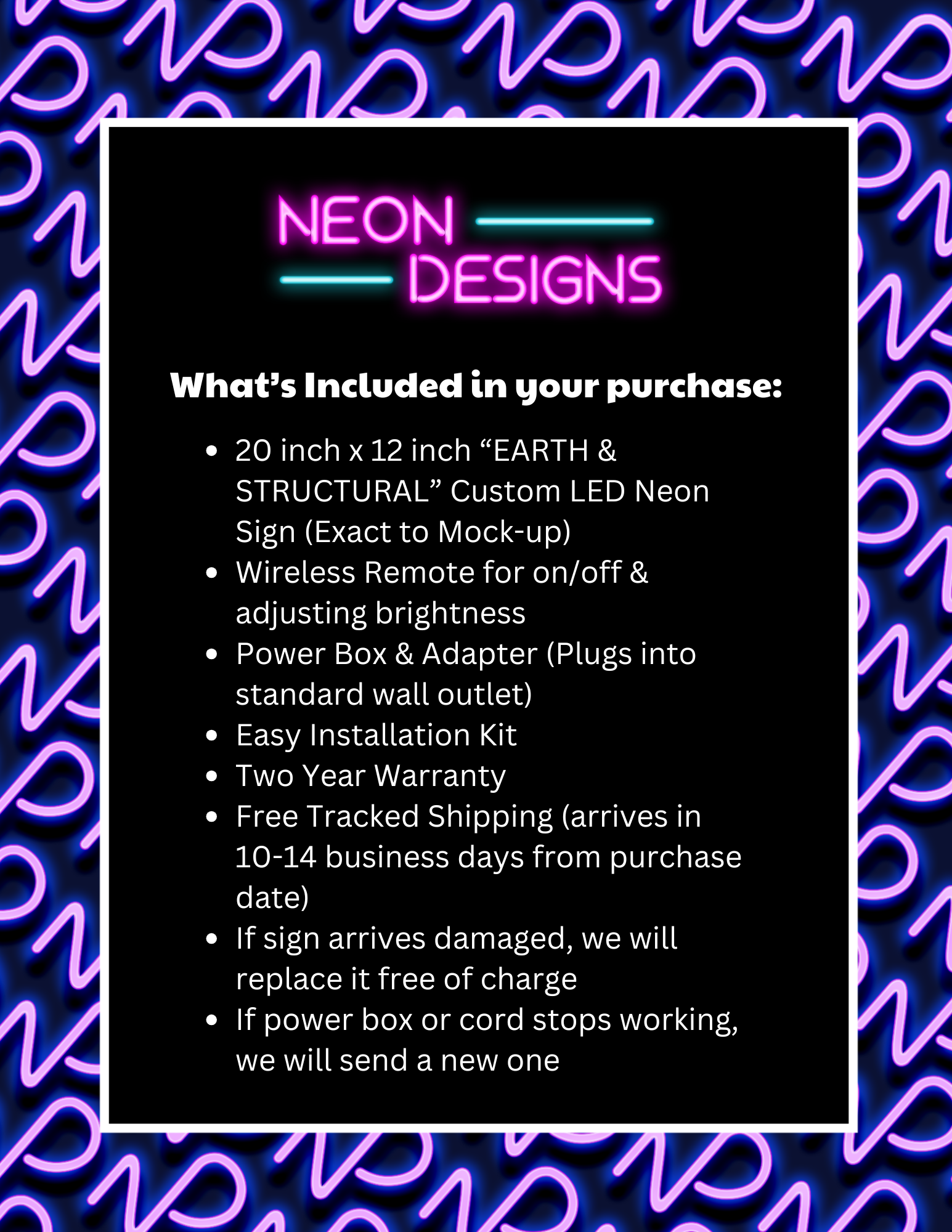 EARTH & STRUCTURAL - Premium Neon Artwork
