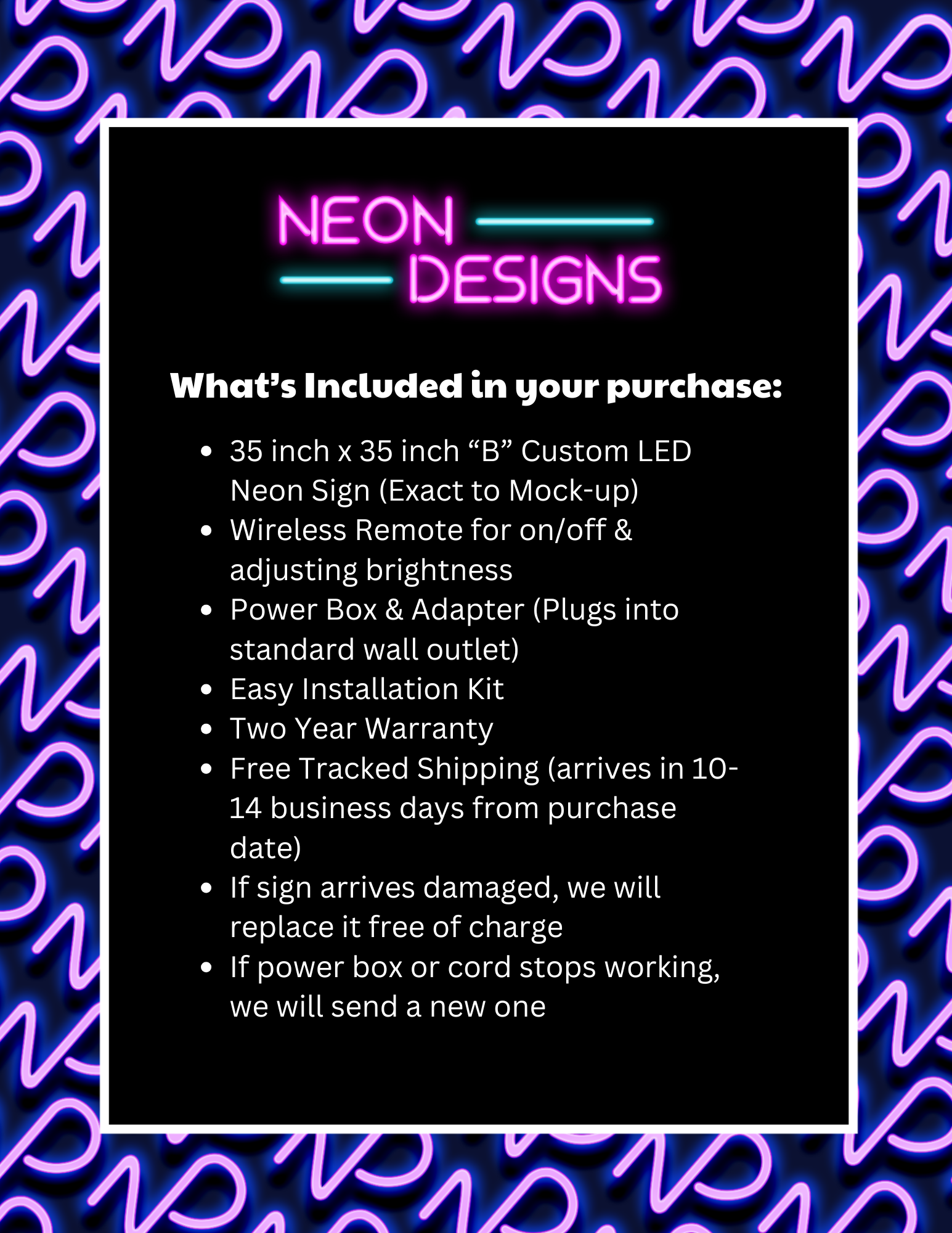 B -
Premium Neon Artwork