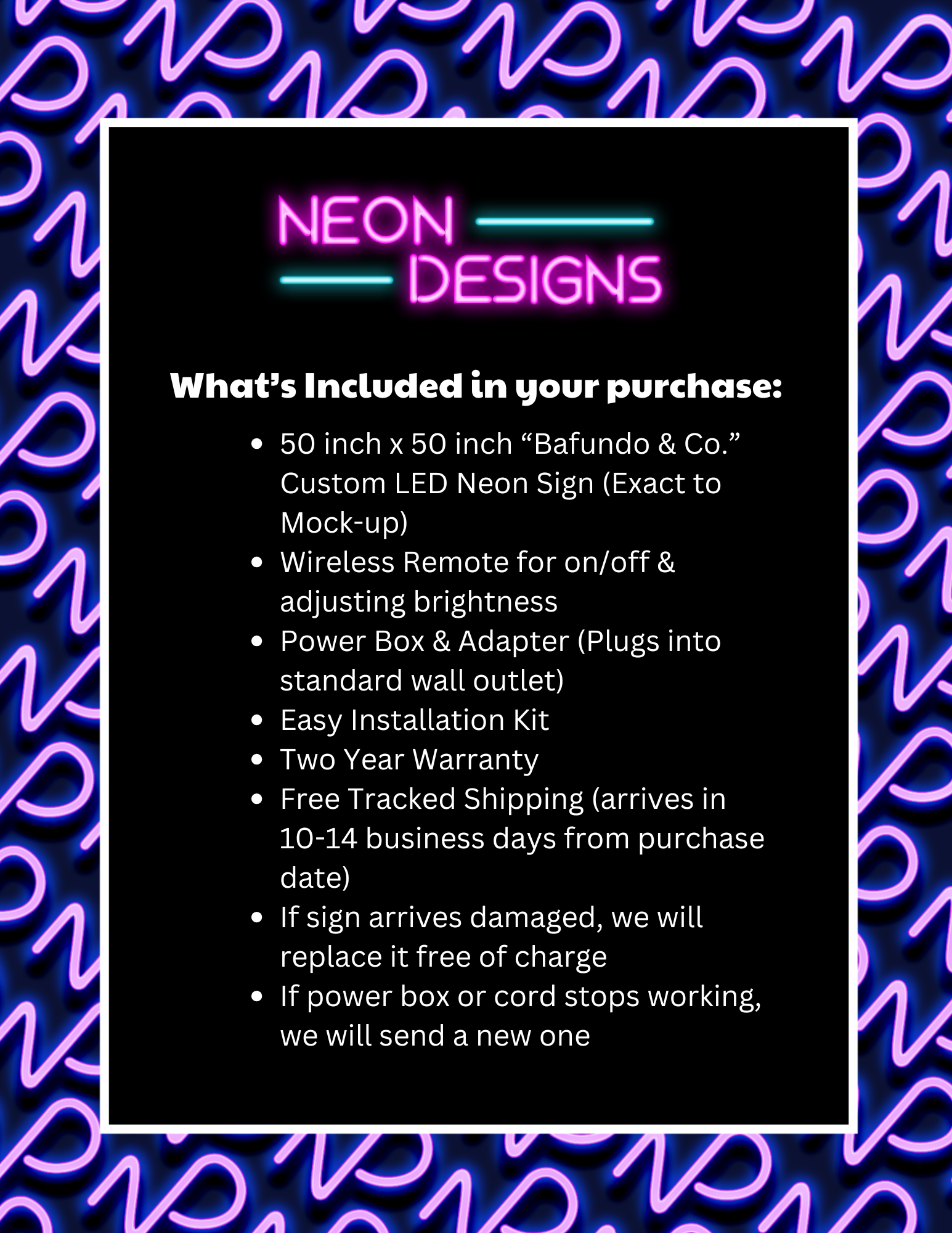 Bafundo & Co. - Premium Neon Artwork