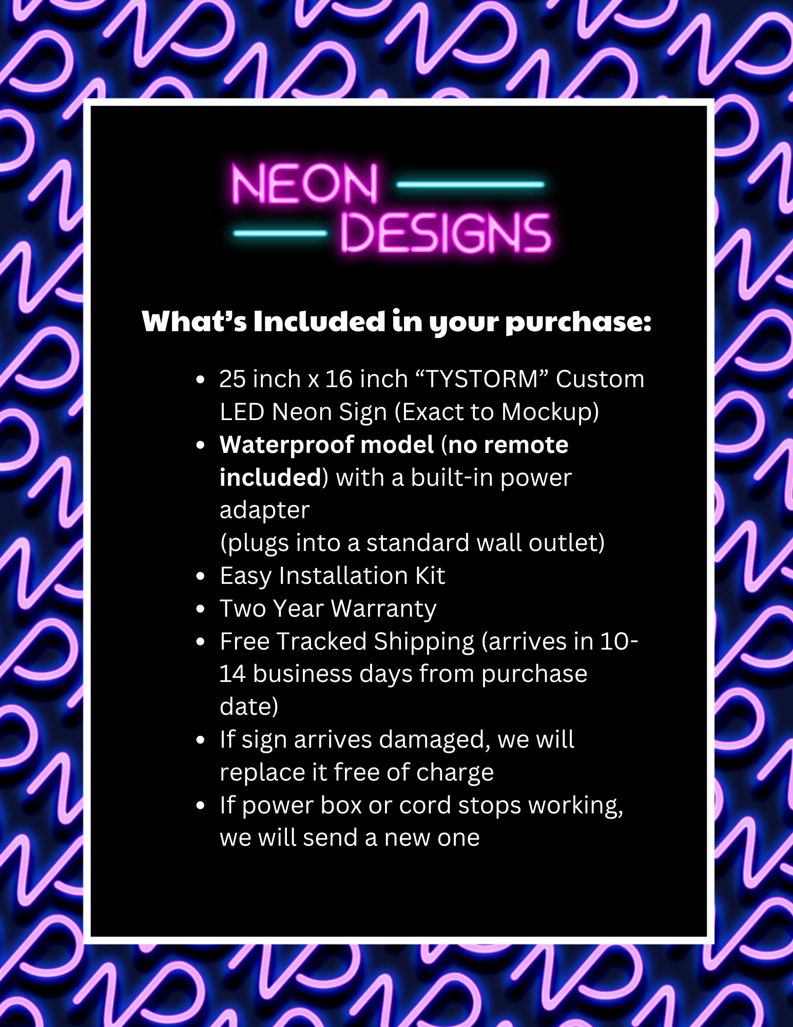 TYSTORM - Premium Neon Artwork