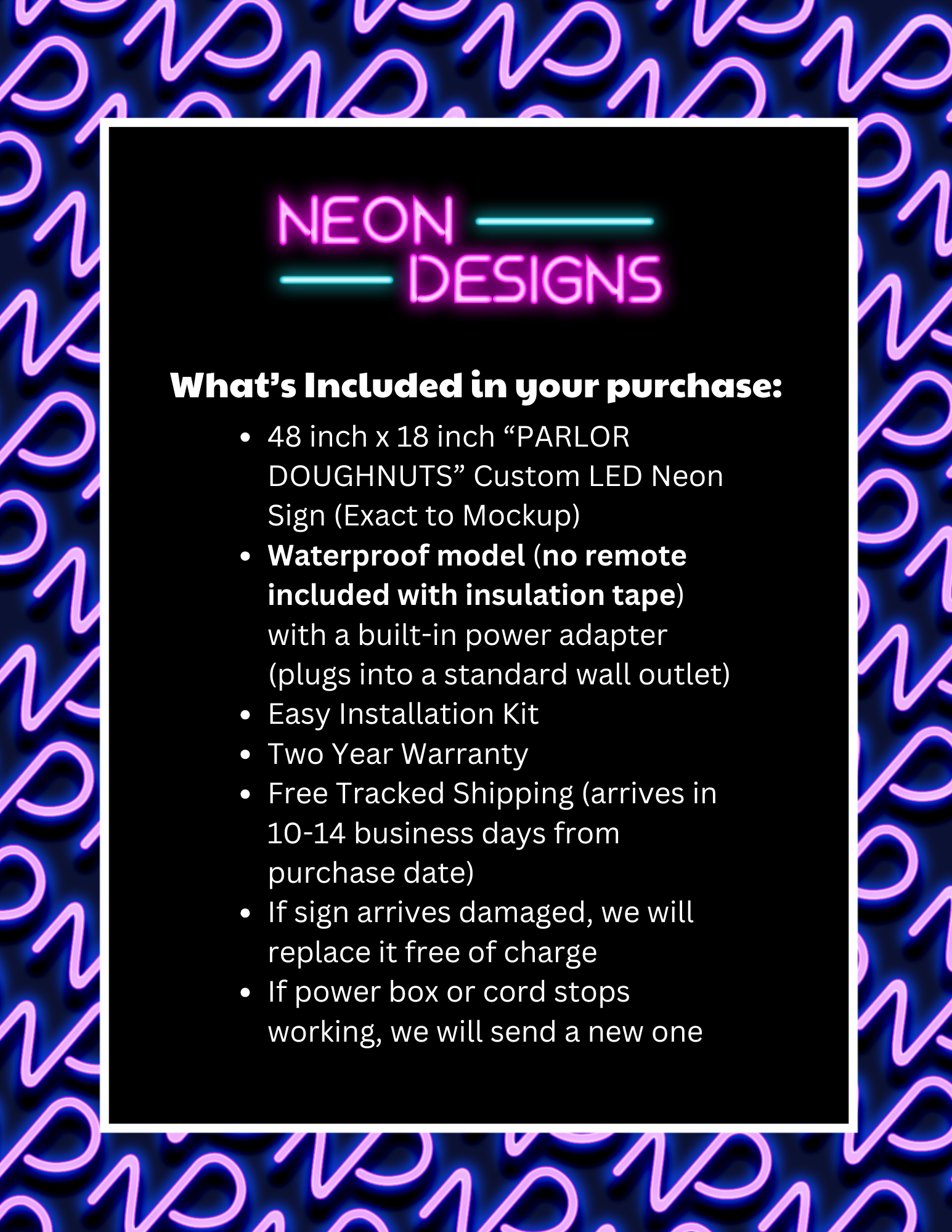 PARLOR DOUGHNUTS -
Premium Neon Artwork
