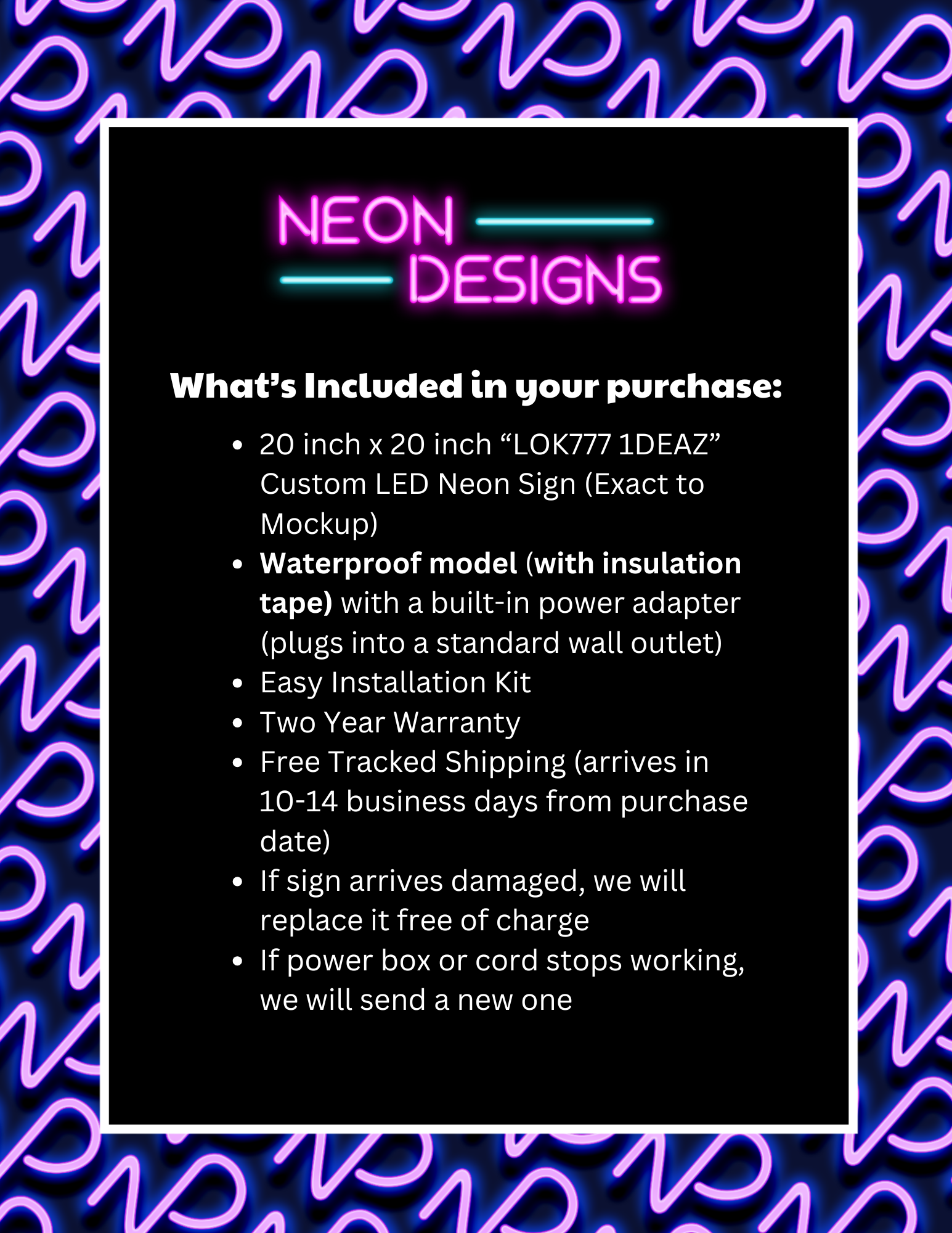 LOK777 1DEAZ - Premium Neon Artwork