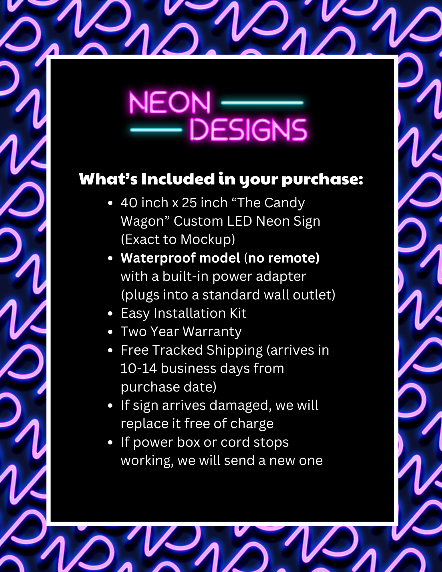 The Candy Wagon - Premium Neon Artwork