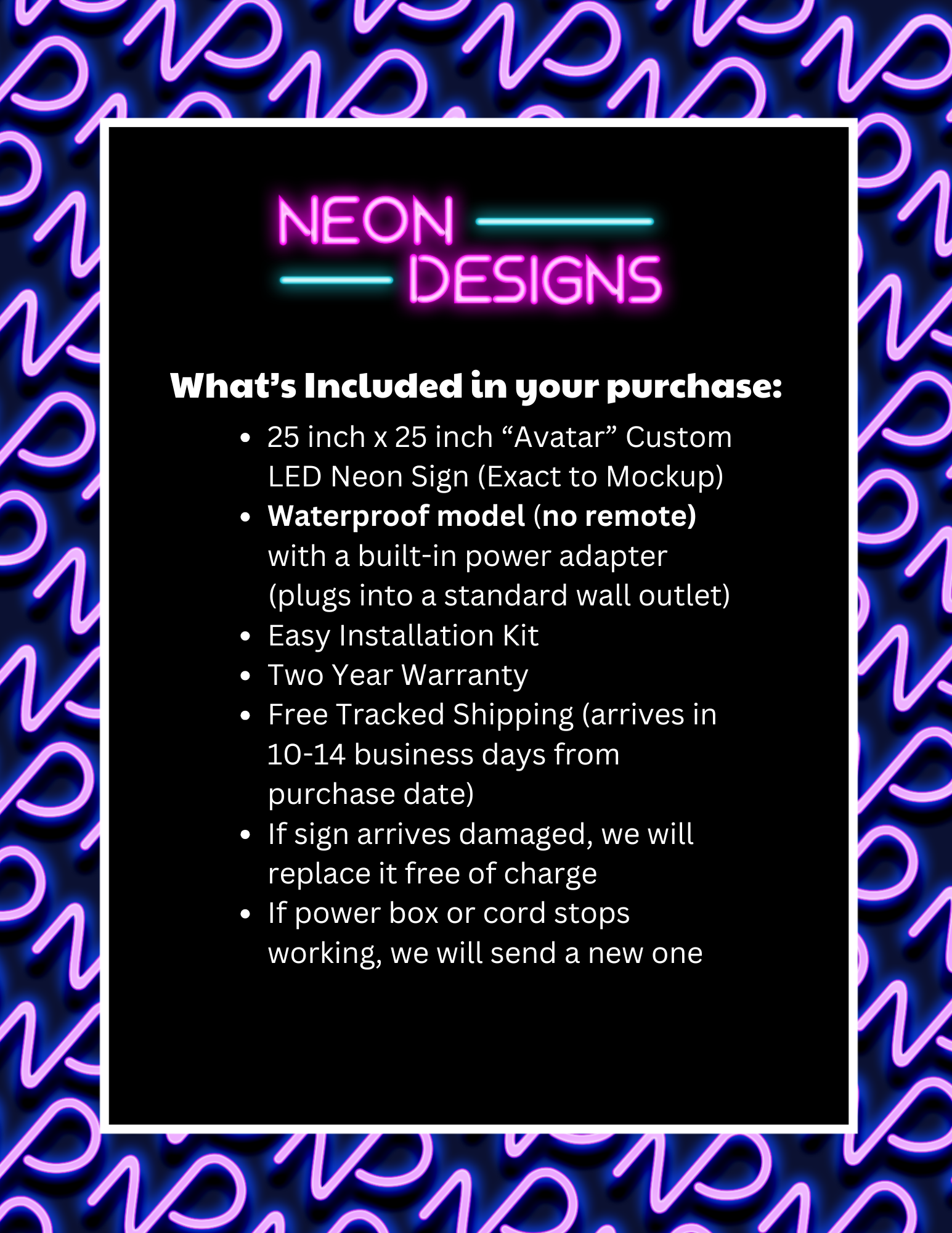 Cartoon Avatar - Premium Neon Artwork