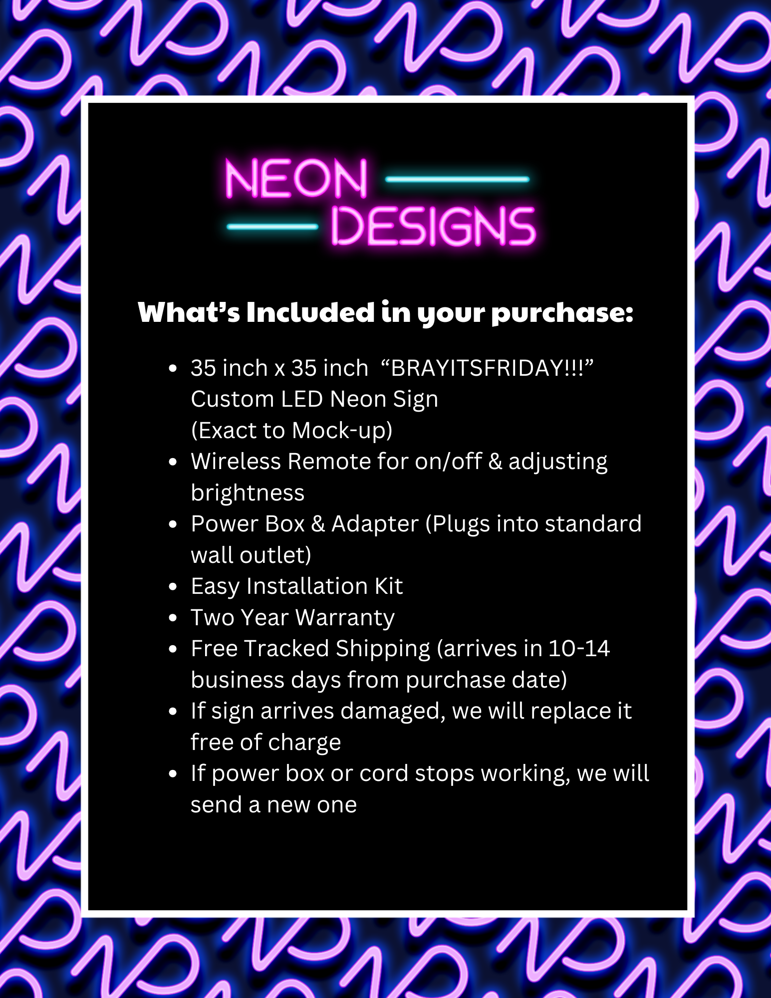 BRAYITSFRIDAY!!! - Premium Neon Artwork