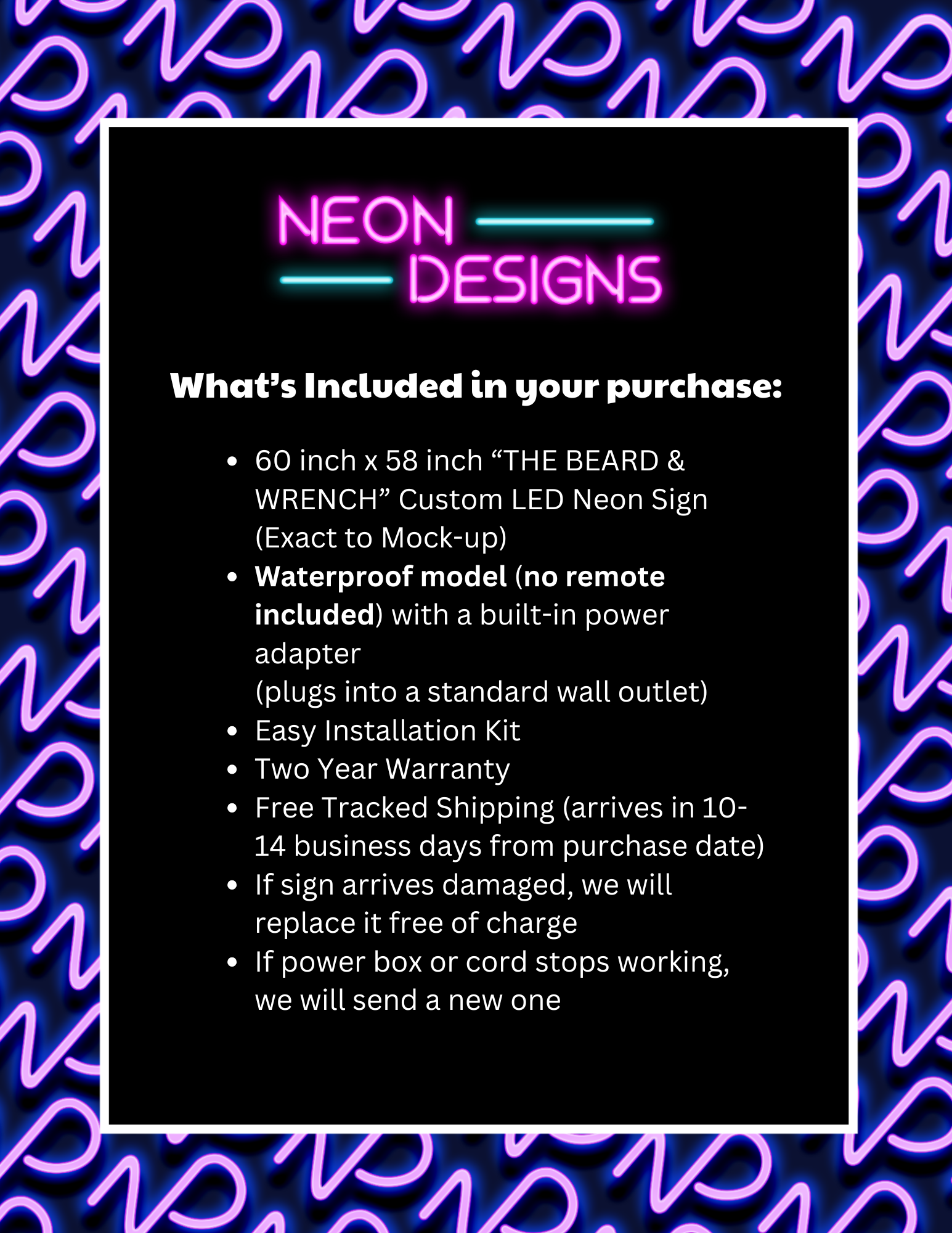 THE BEARD & WRENCH - Premium Neon Artwork