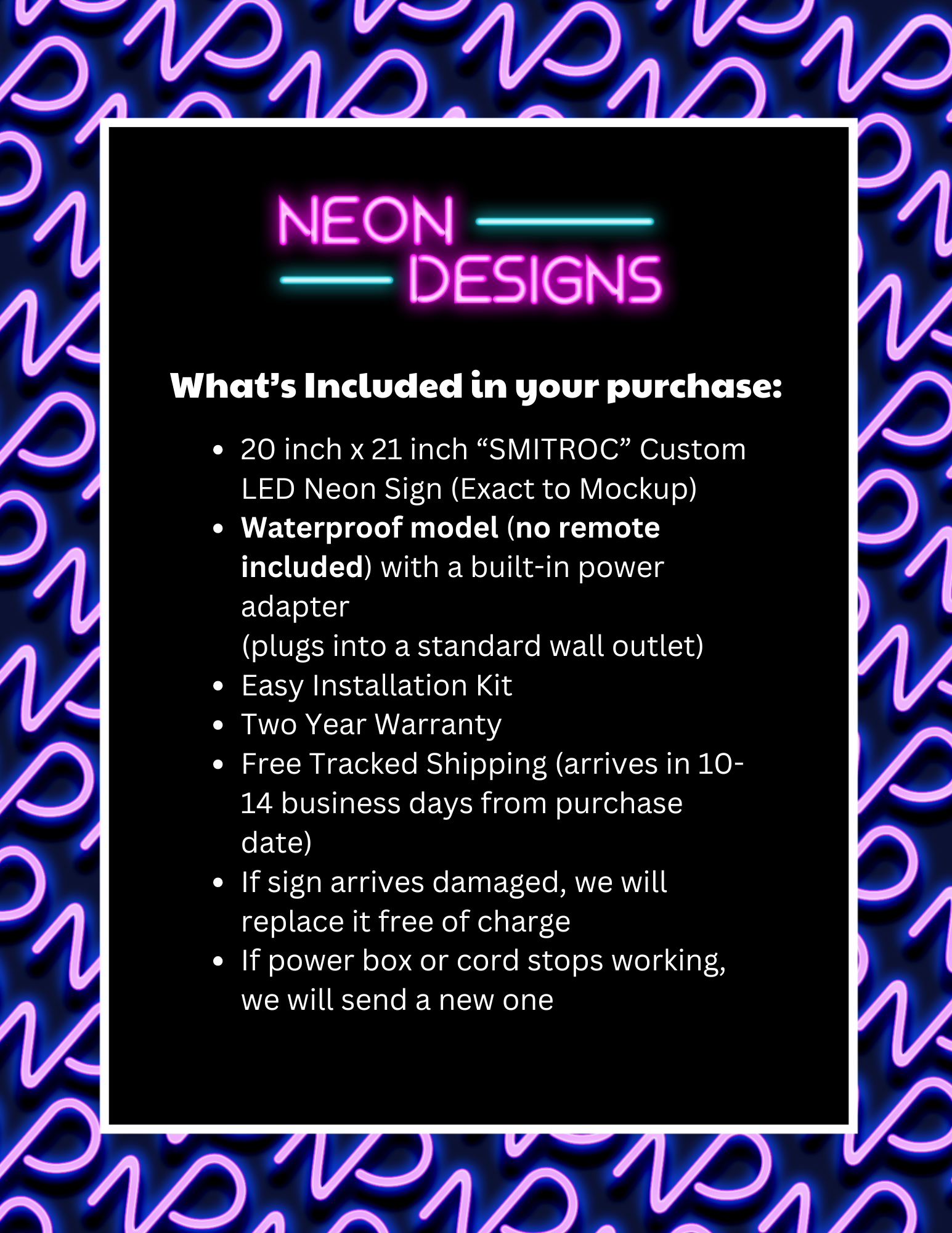 SMITROC - Premium Neon Artwork