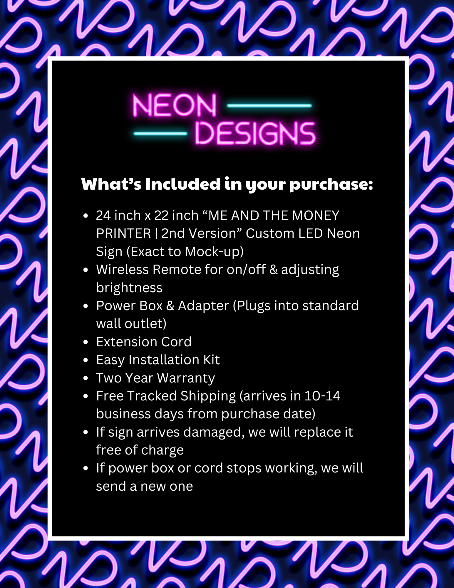 ME AND THE MONEY PRINTER | 2nd Version - Premium Neon Artwork