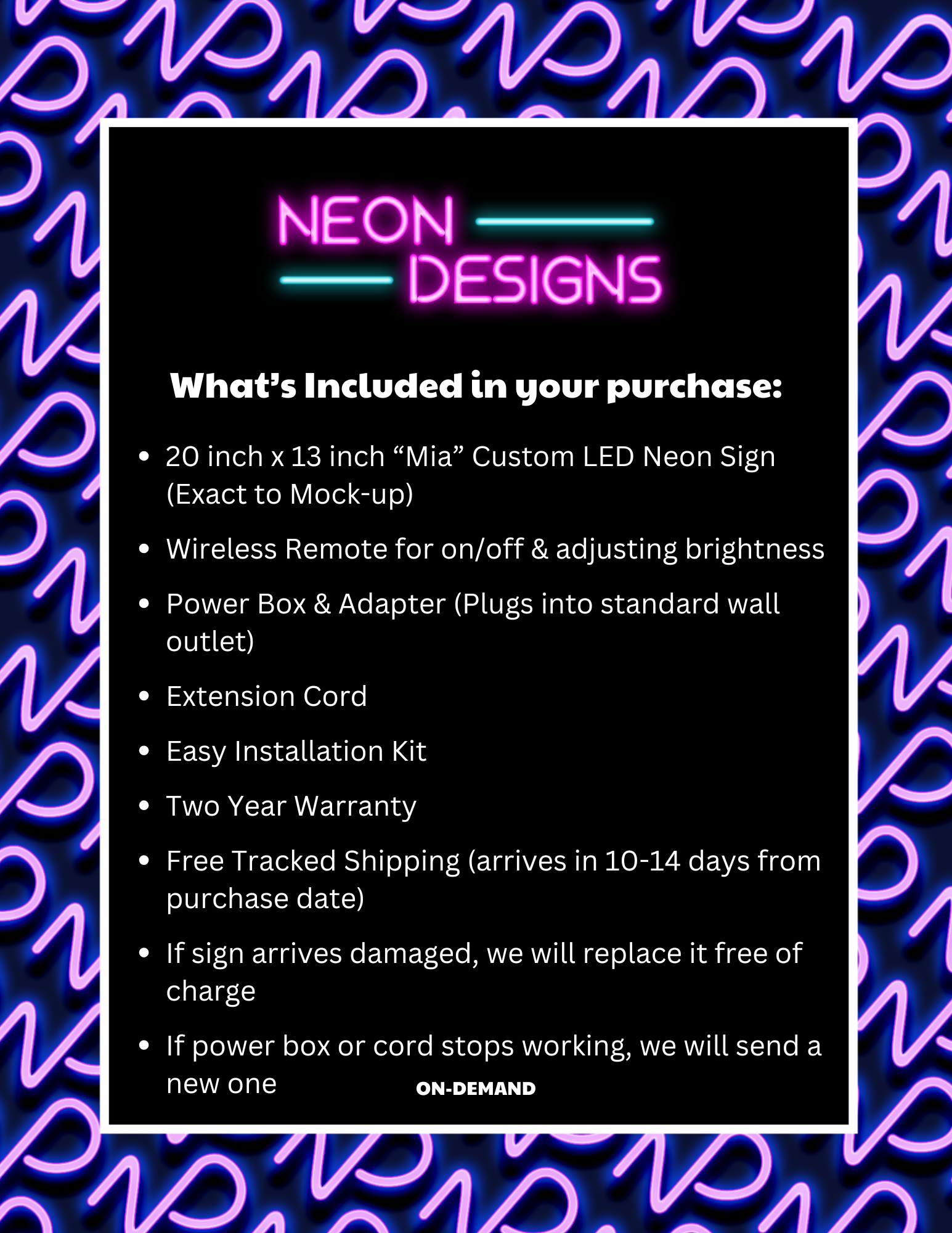 Mia - Premium Neon Artwork