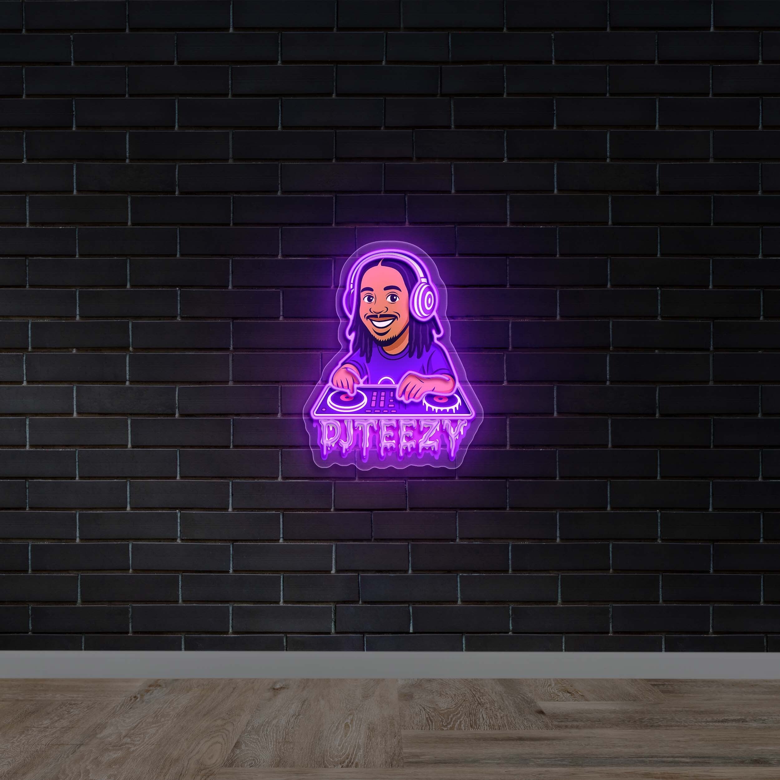 DJ Teezy - Premium Neon Artwork
