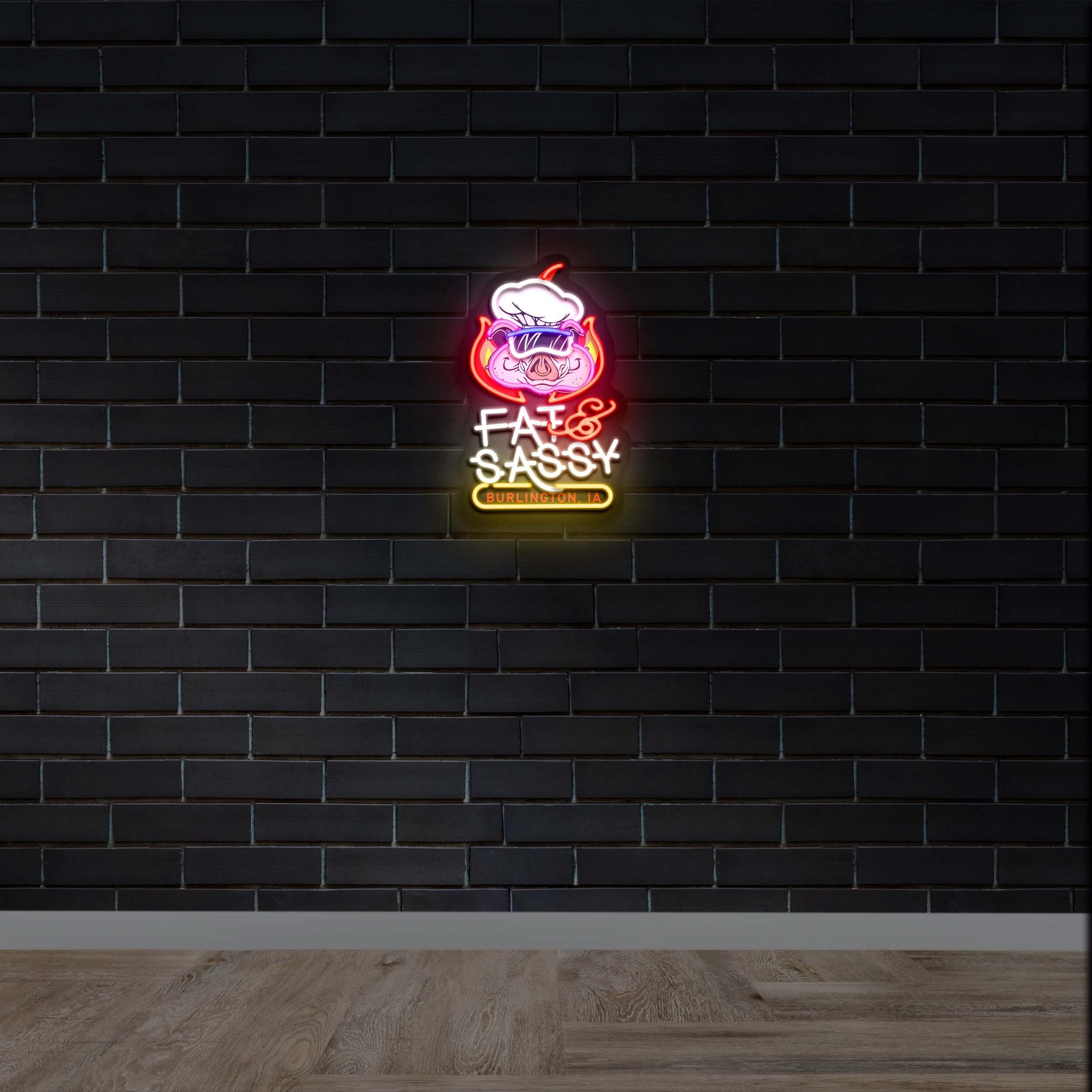 FAT & SASSY - Premium Neon Artwork