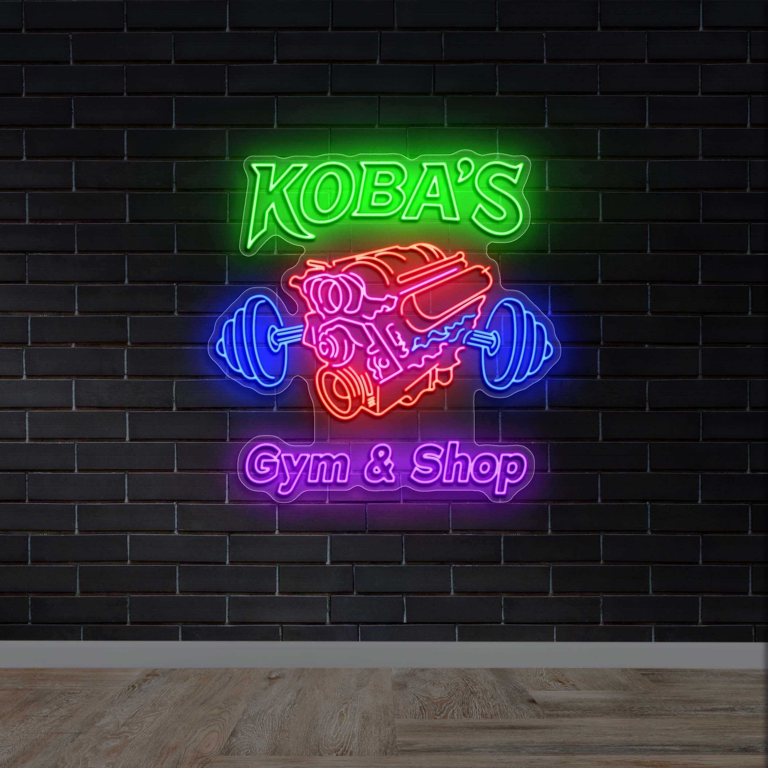 KOBA'S Gym & Shop - Premium Neon Artwork