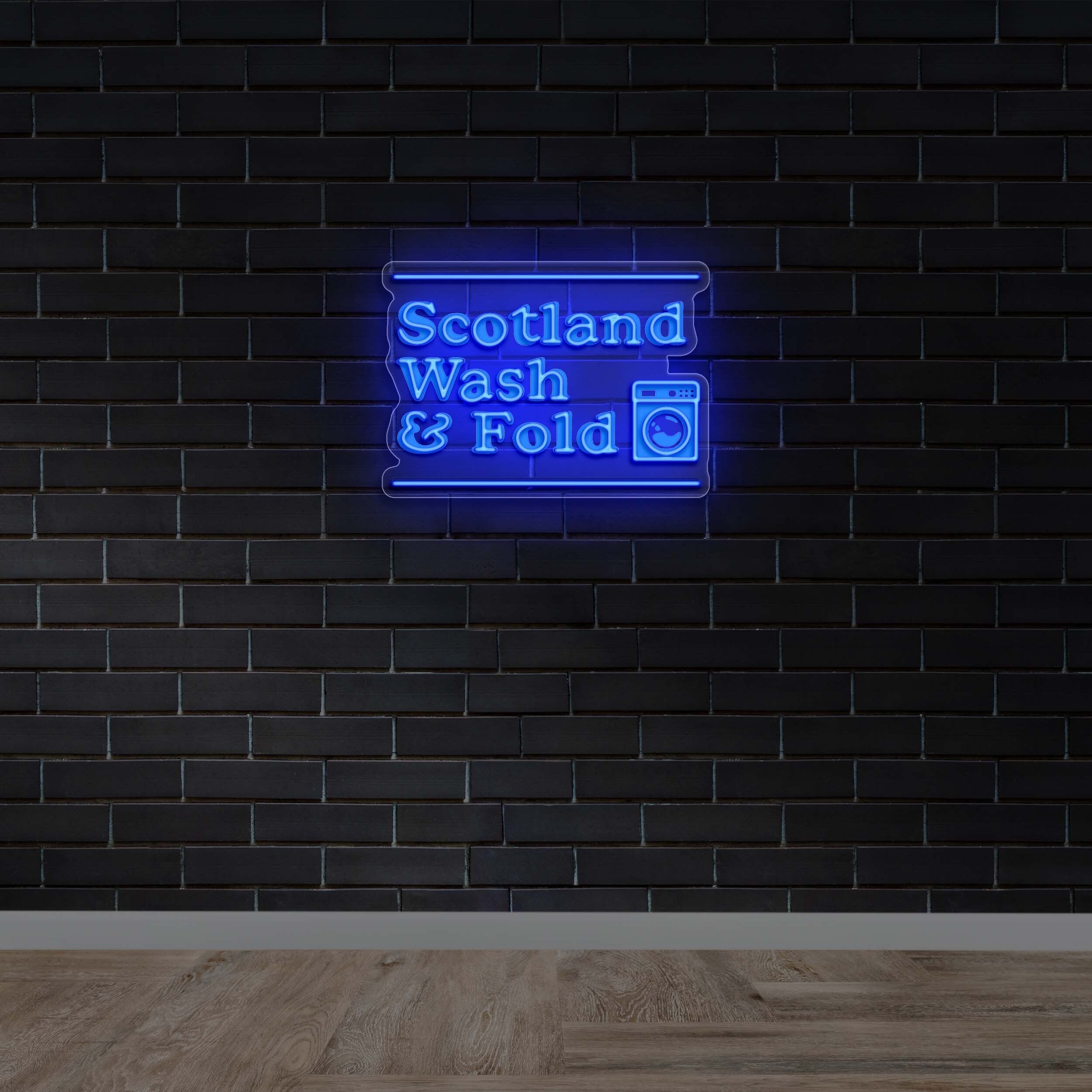 Scotland Wash & Fold - Premium Neon Artwork