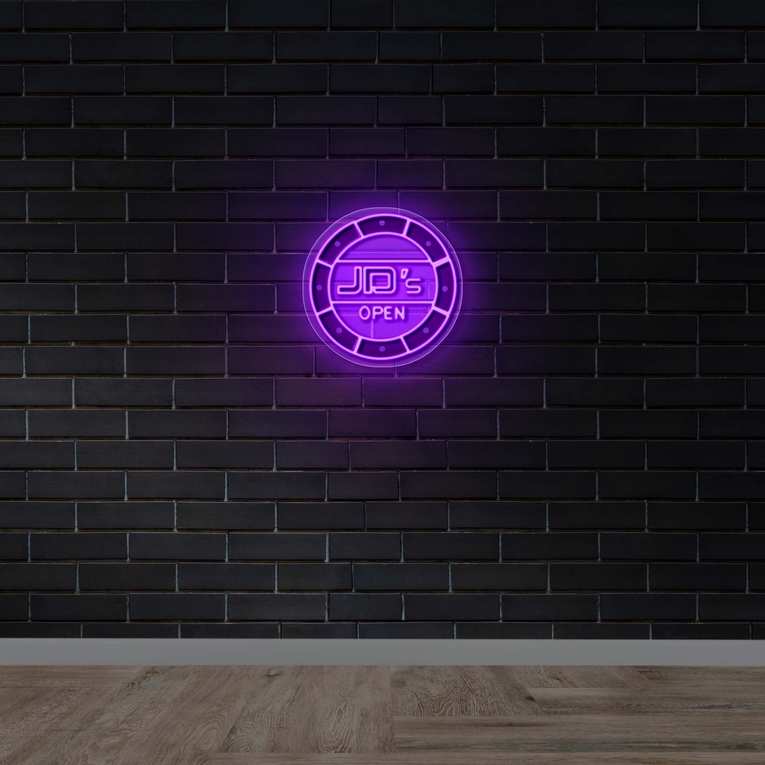 JD's OPEN - Premium Neon Artwork