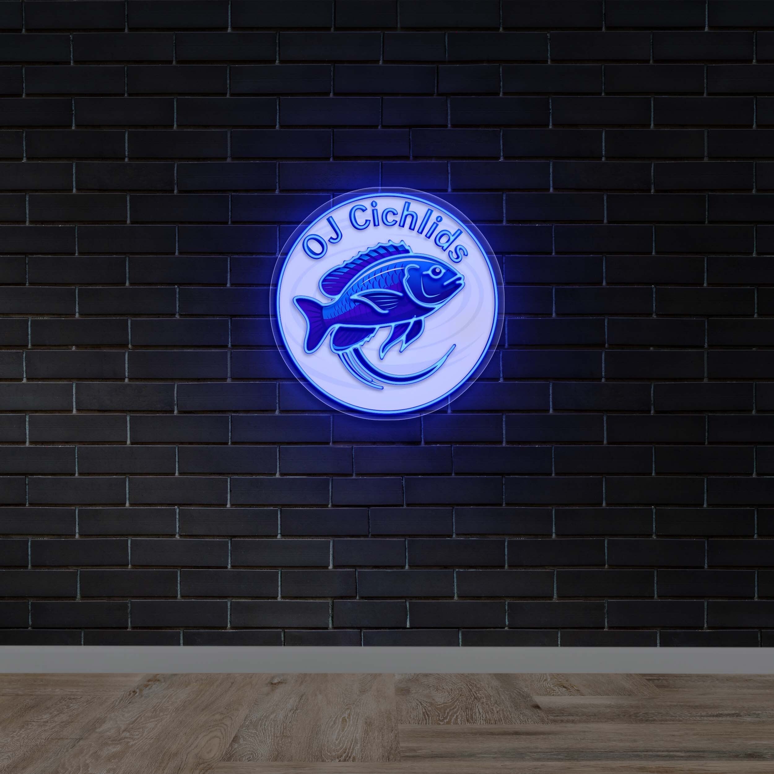 OJ Cichlids - Premium Neon Artwork