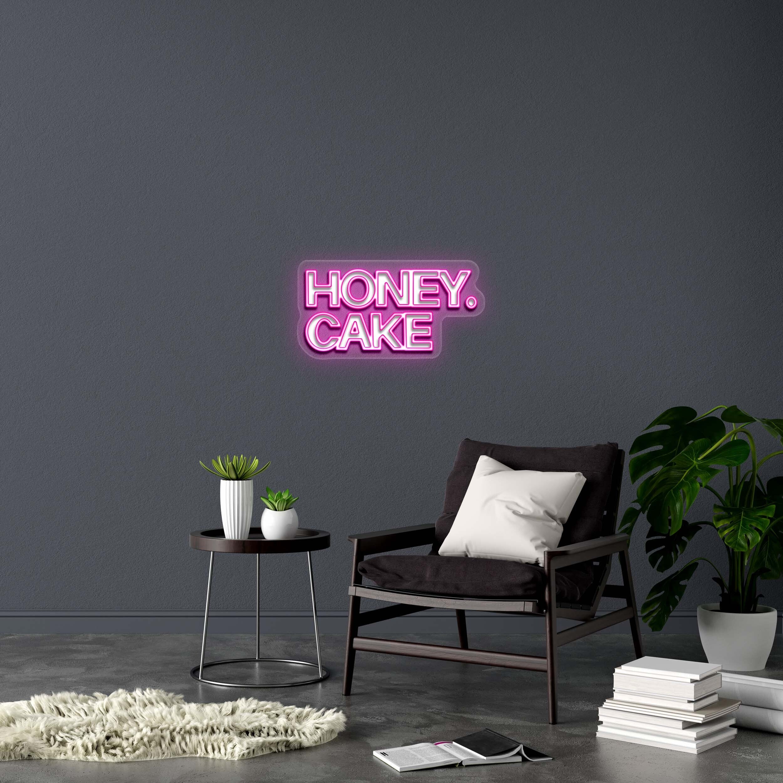 HONEY.CAKE - Premium Neon Artwork