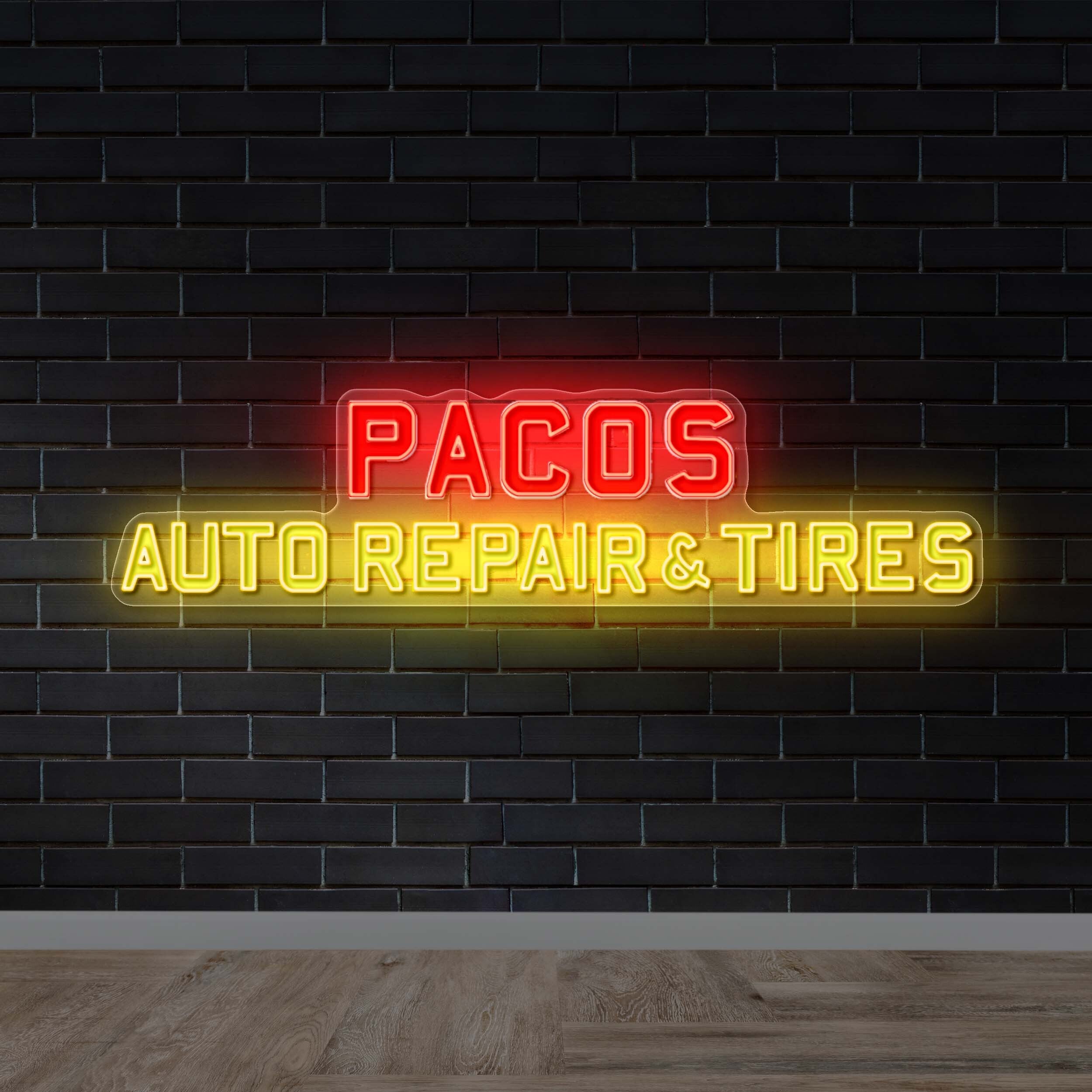 PACOS AUTO REPAIR & TIRES - Premium Neon Artwork