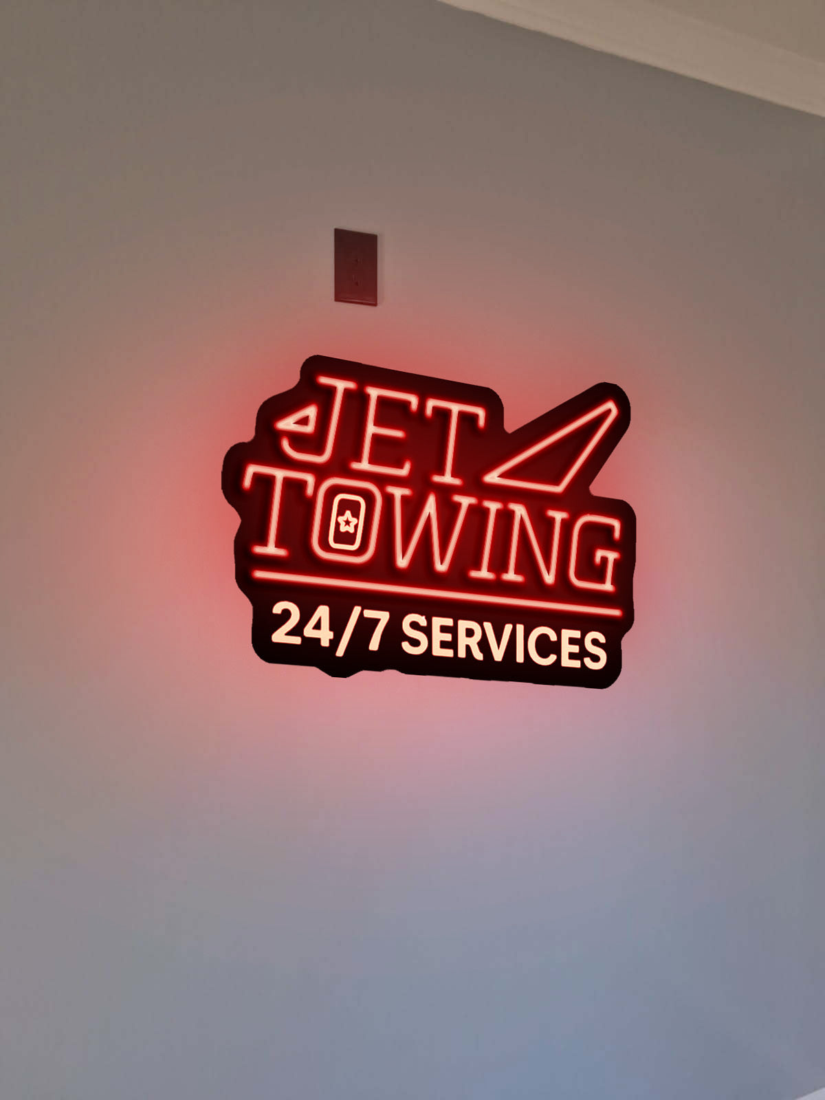 Jet Towing - Premium Neon Artwork