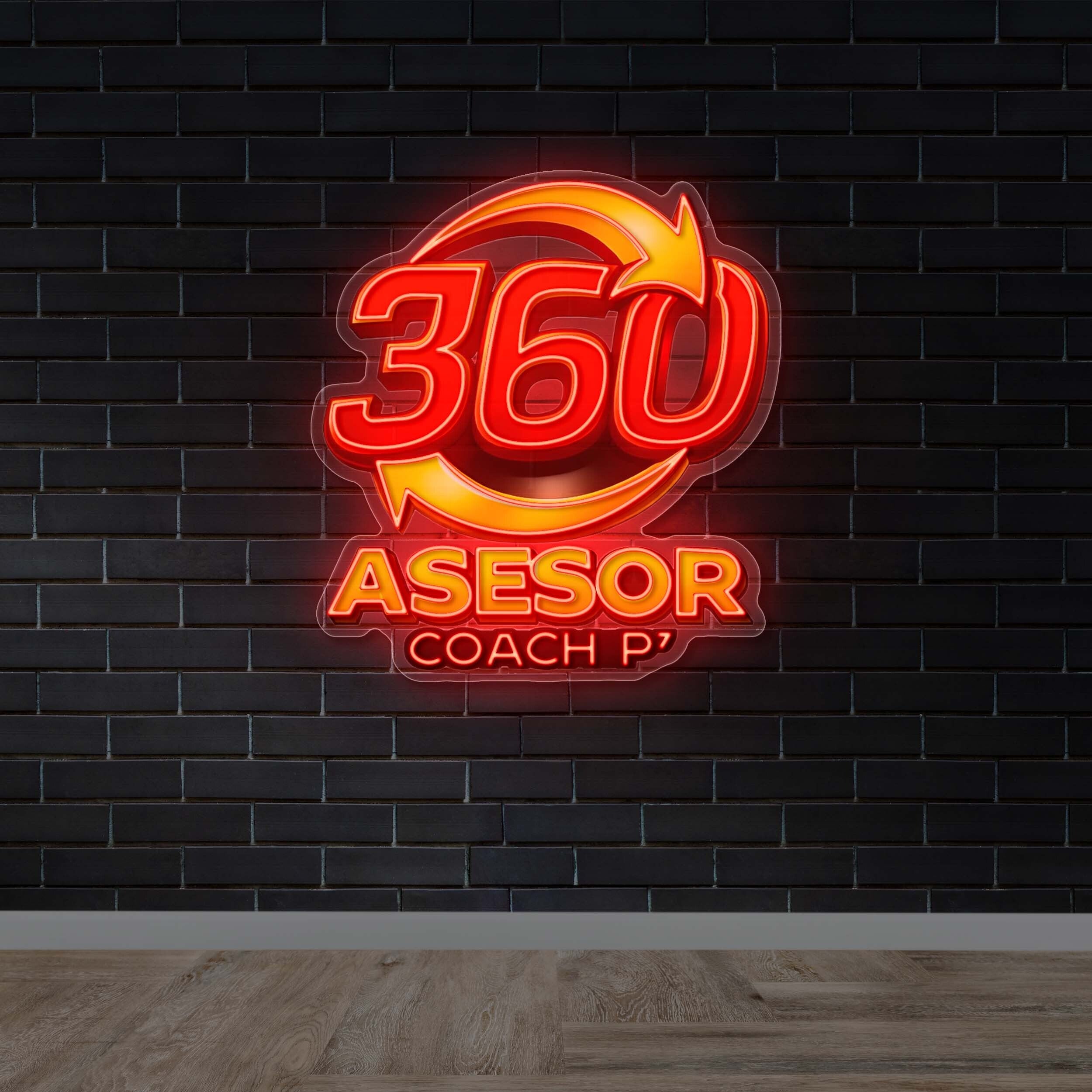 360 Asesor - Premium Neon Artwork