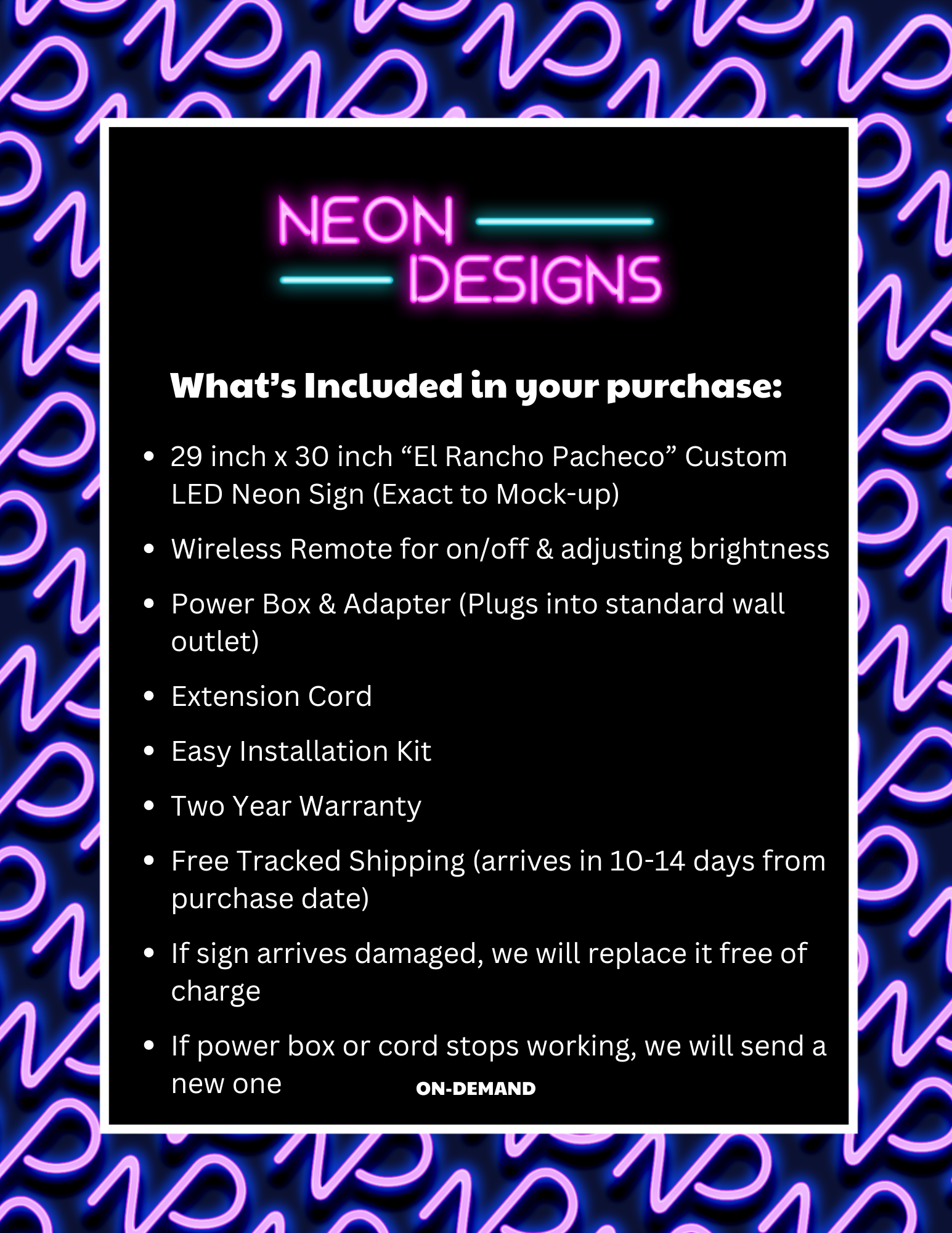 El Rancho Pacheco - Premium Neon Artwork