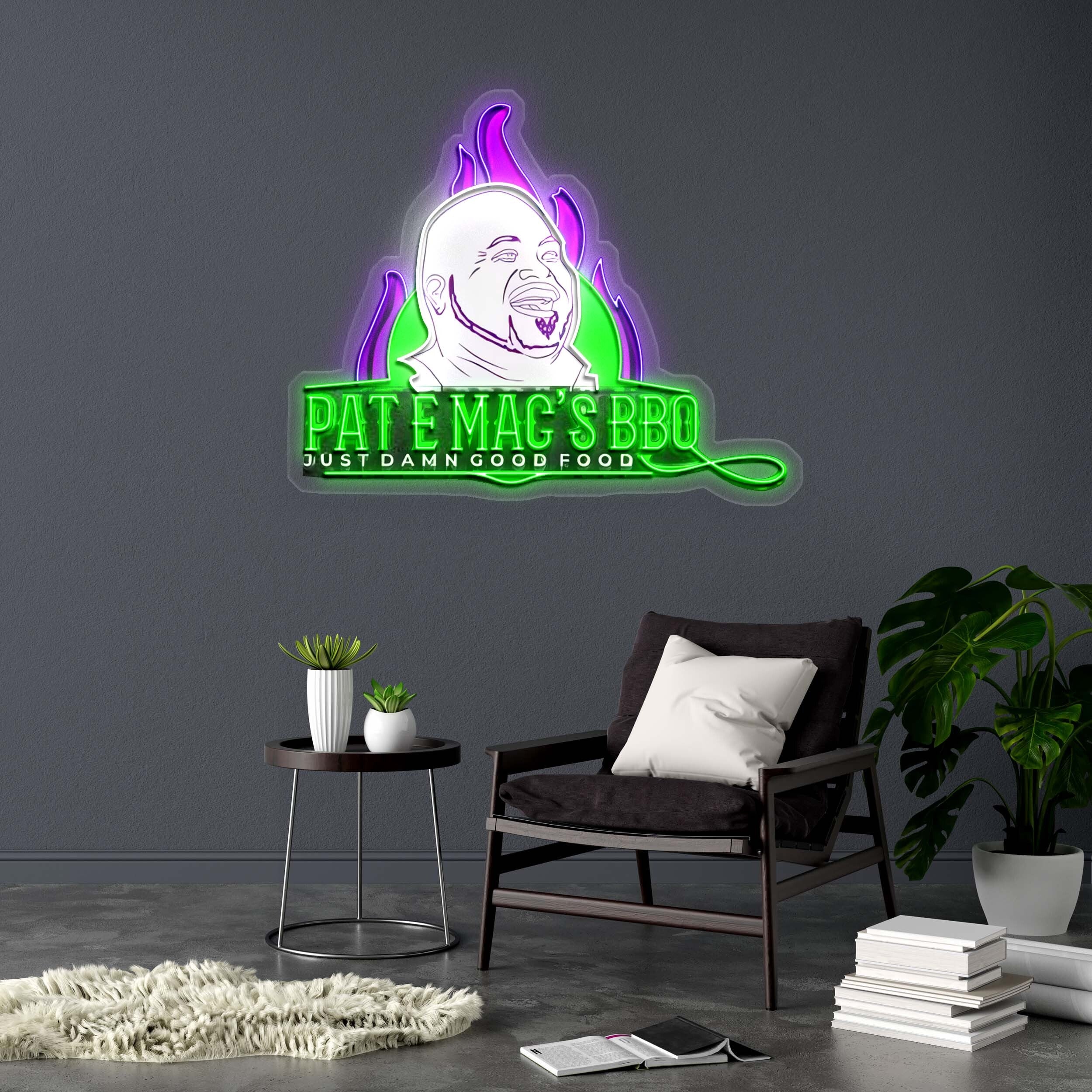 PATE MAC'S BBQ - Premium Neon Artwork