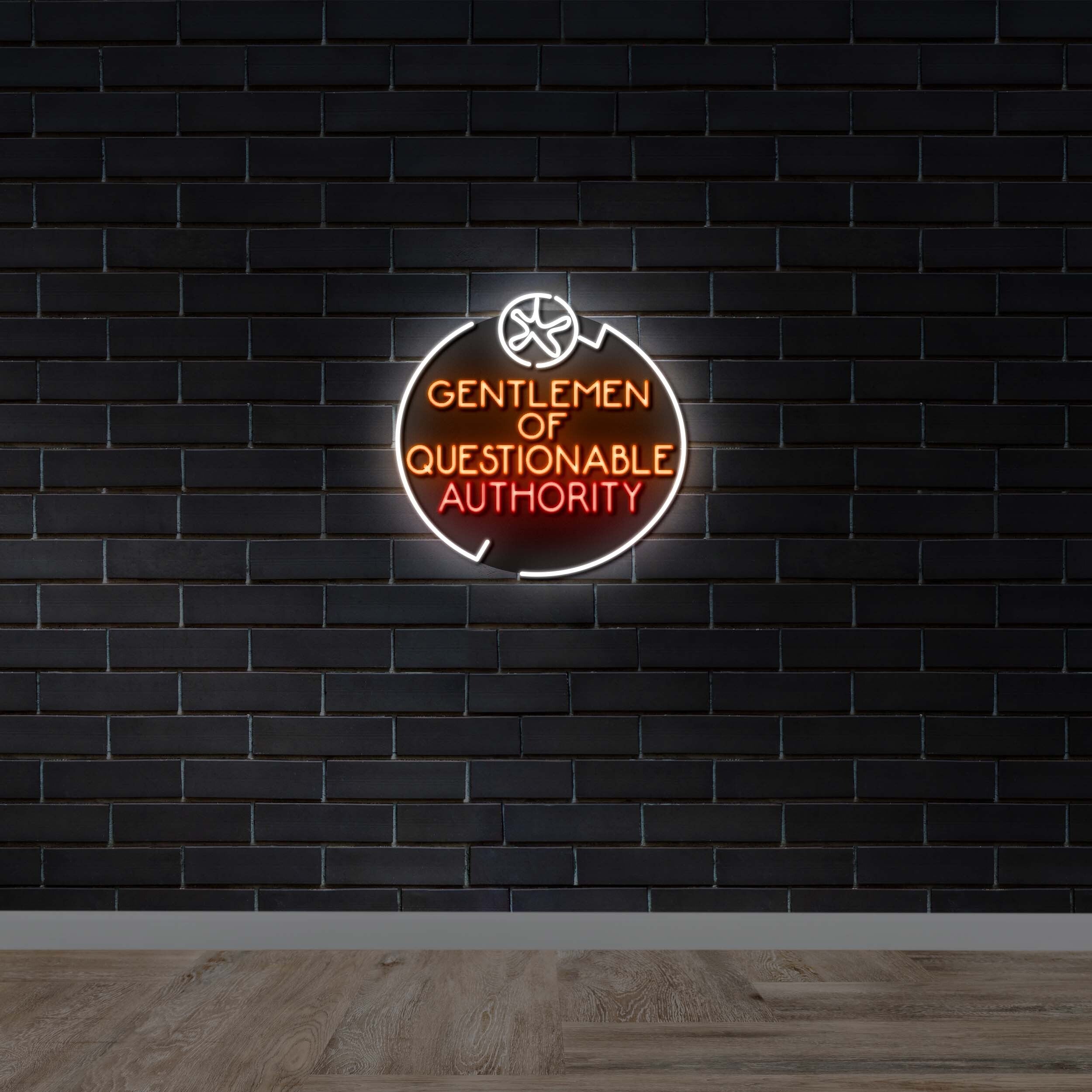 Gentlemen Of Questionable Authority - Premium Neon Artwork