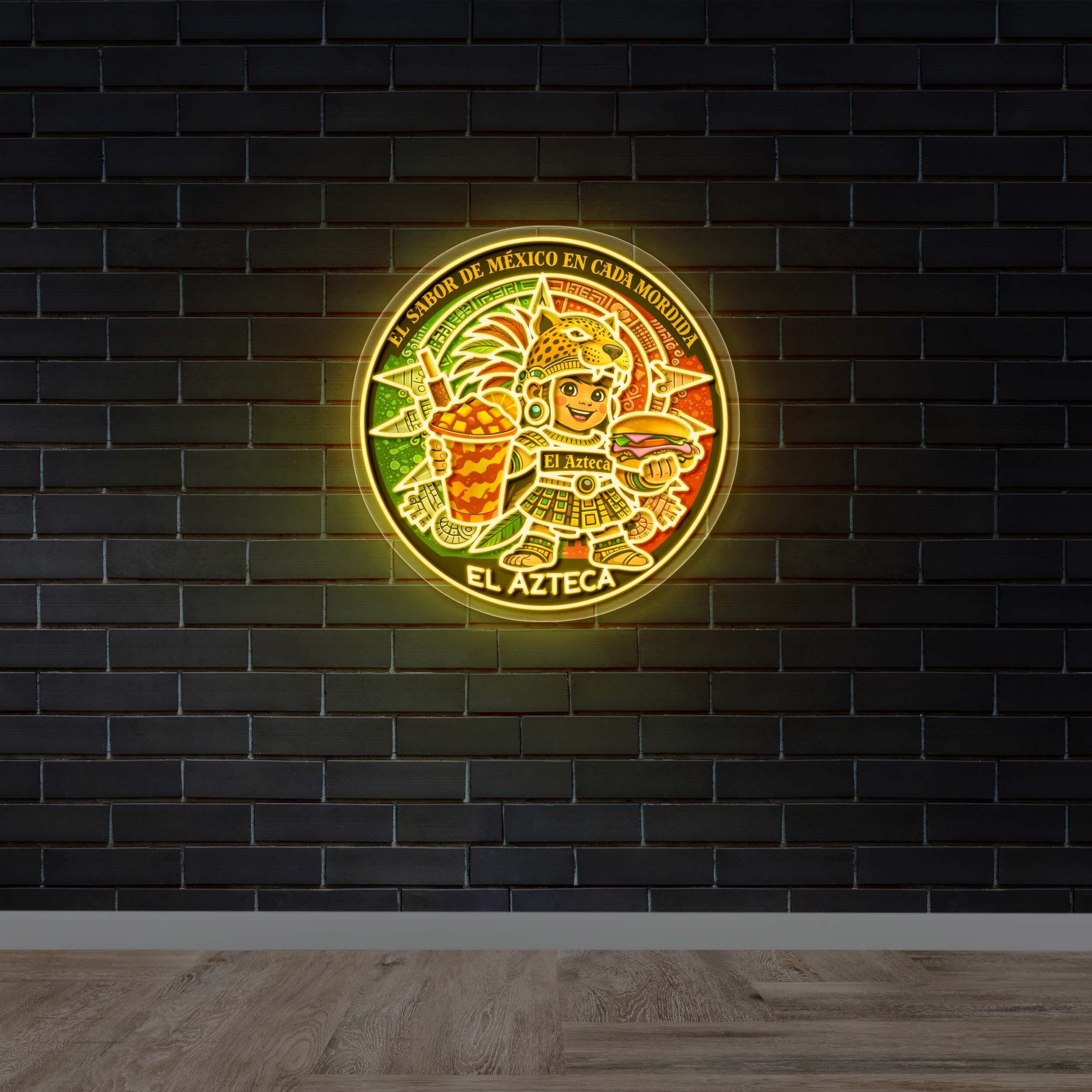 EL AZTECA - Premium Neon Artwork