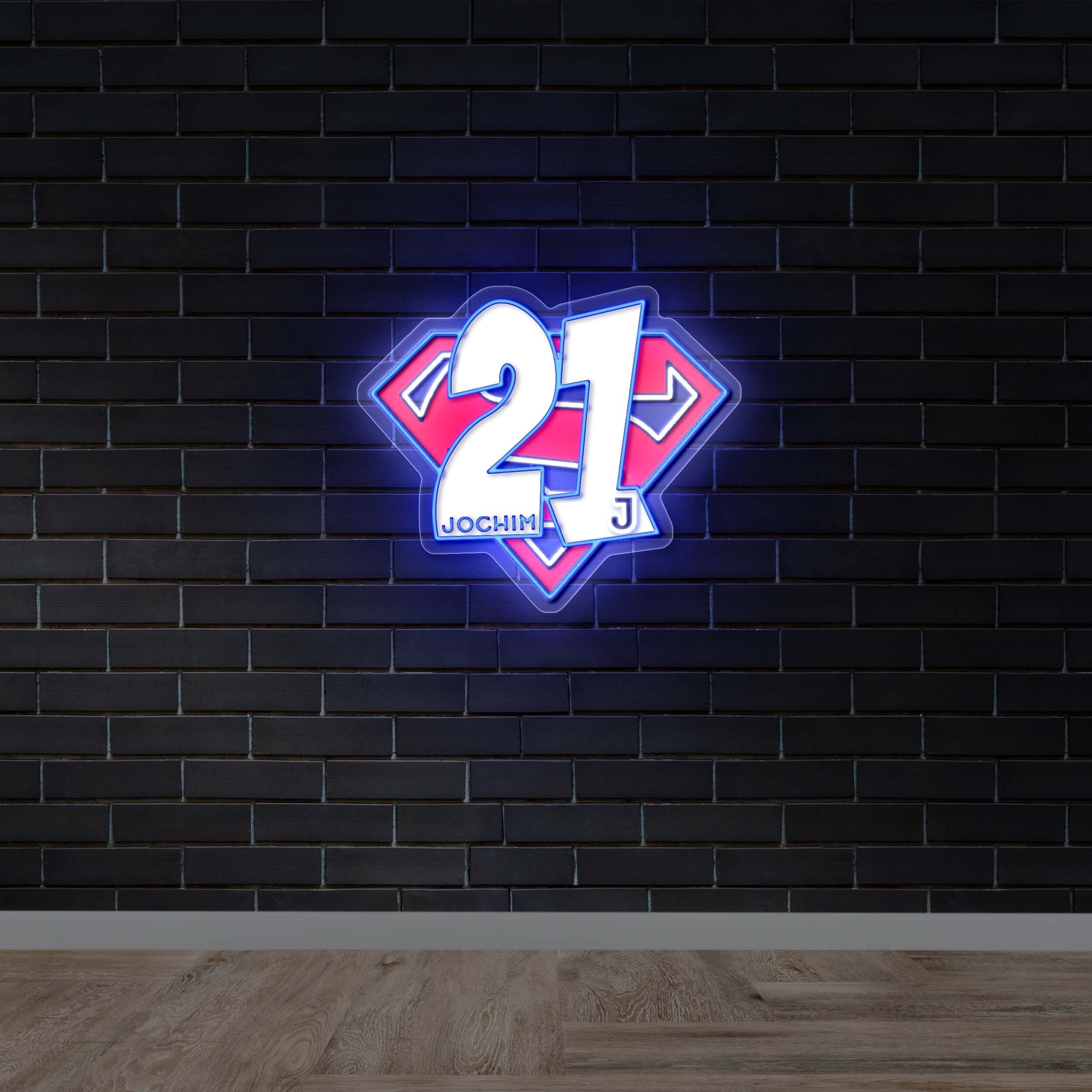 21J Superman Symbol – Premium Neon Artwork