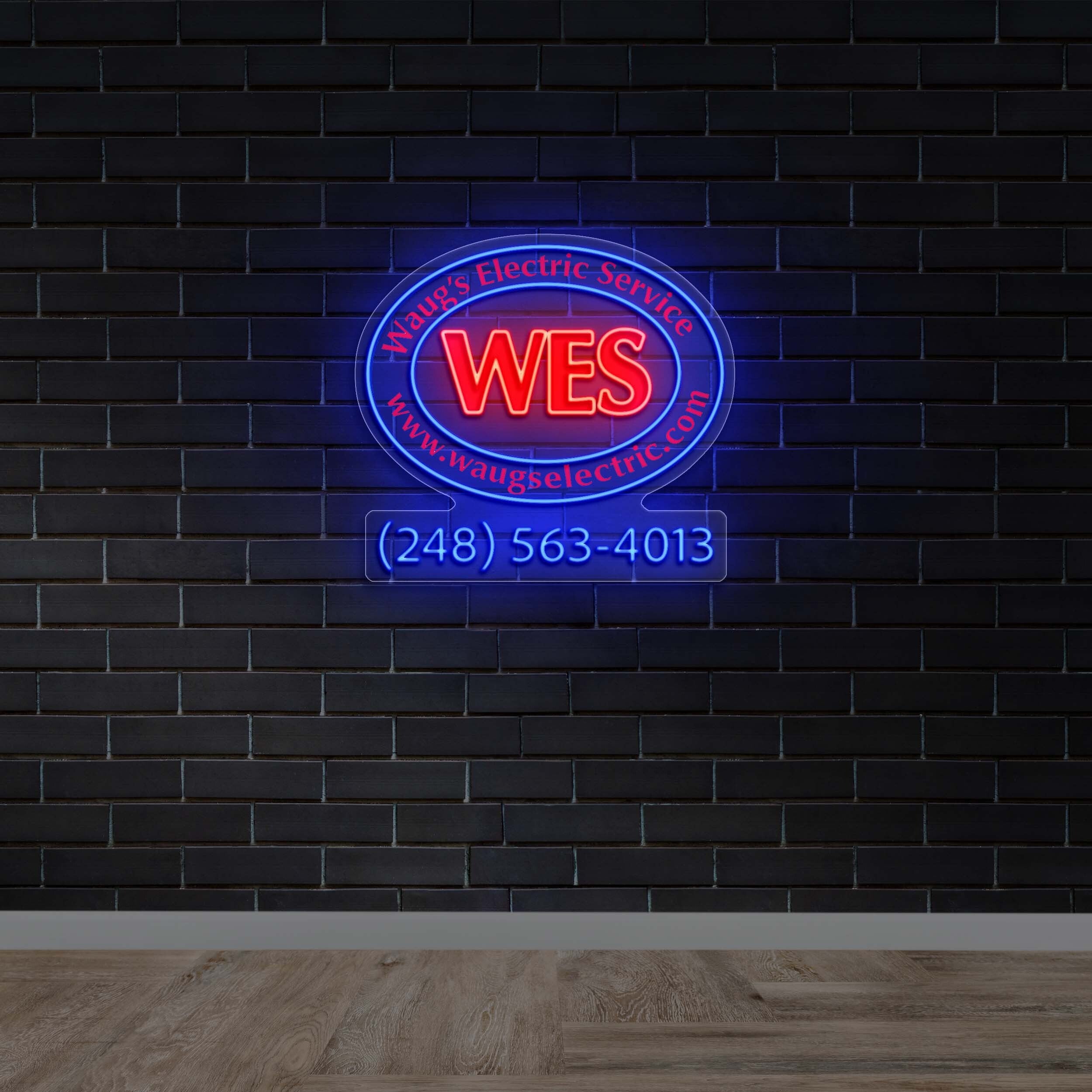WES Waug's Electric Service - Premium Neon Artwork