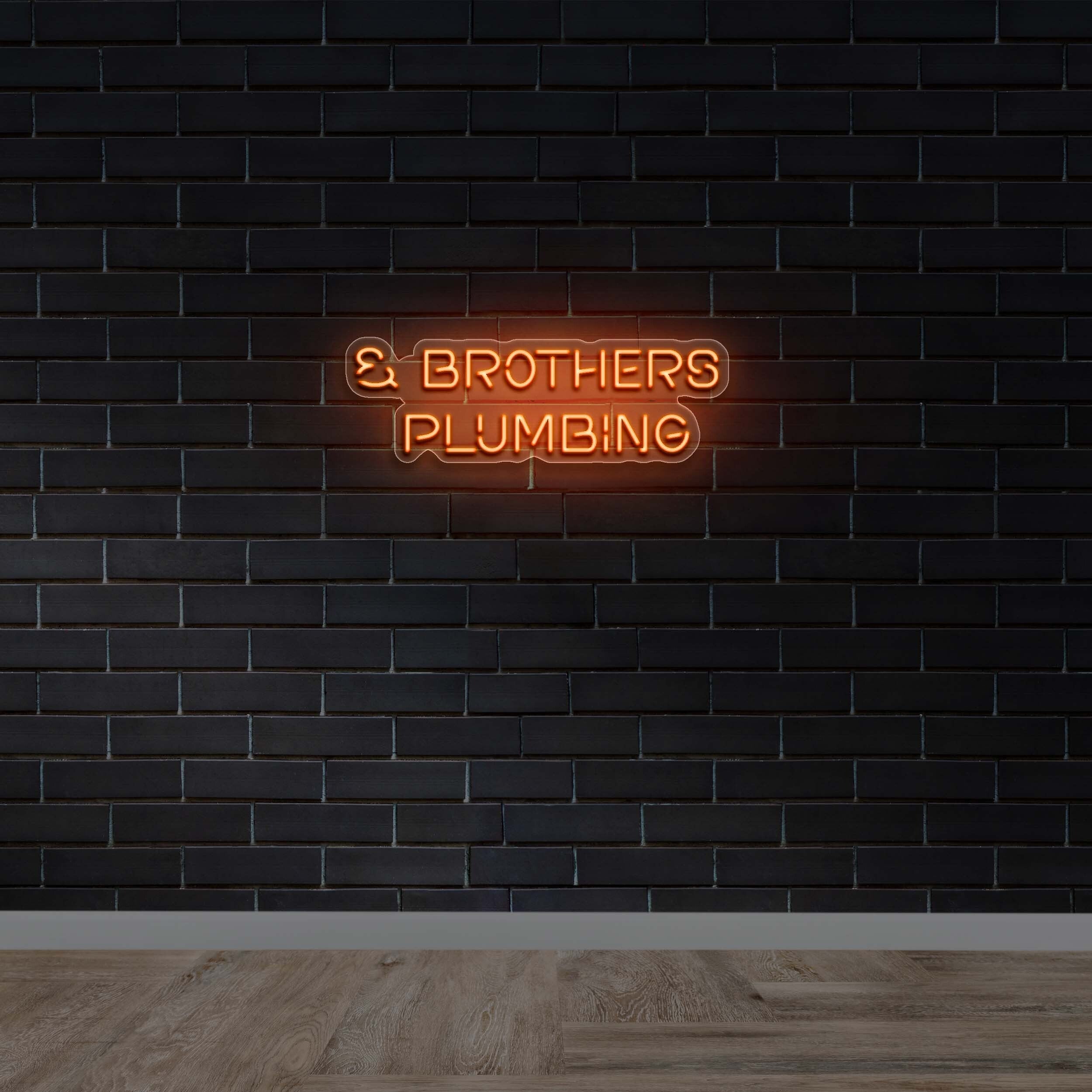 & BROTHERS PLUMBING - Premium Neon Artwork