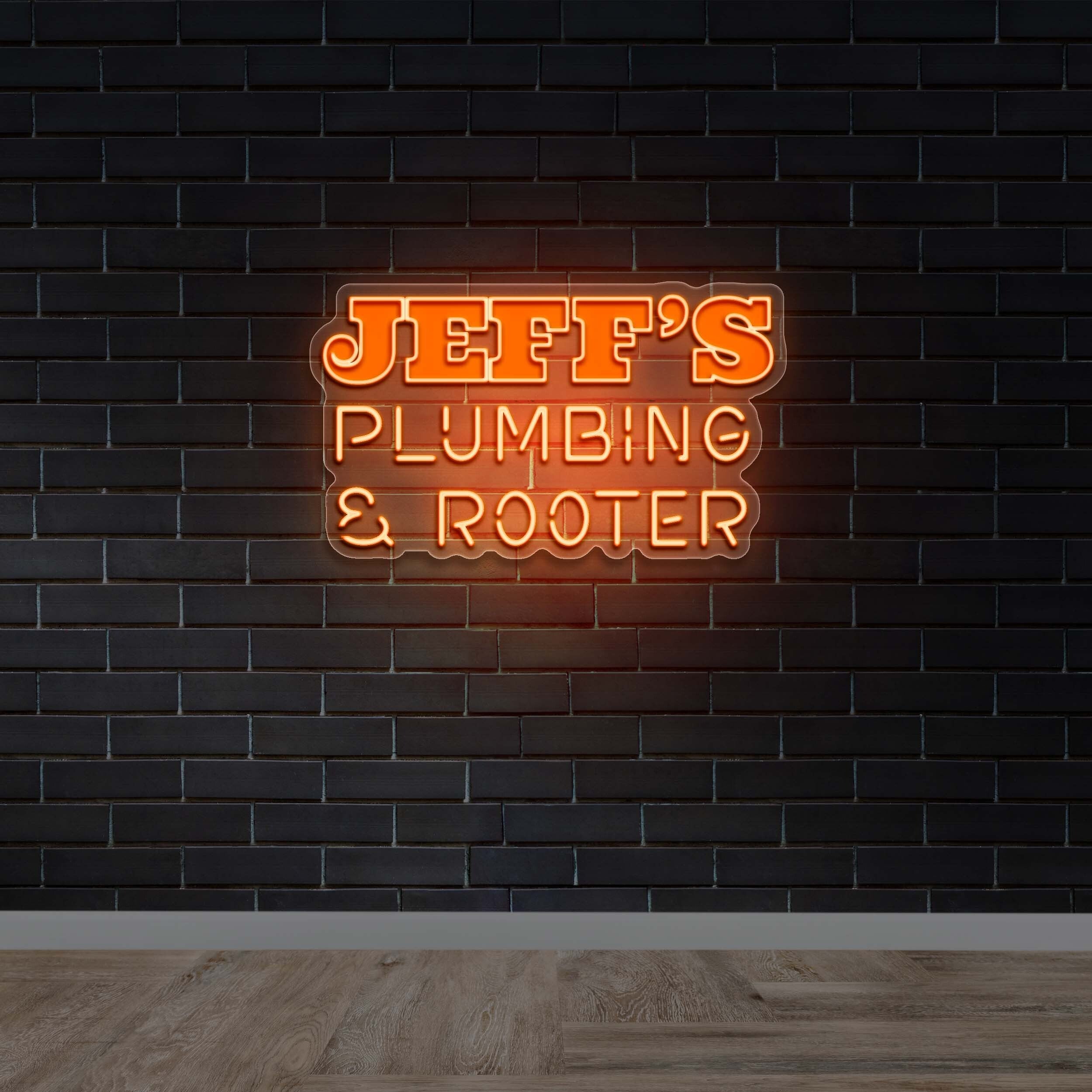 JEFF'S PLUMBING & ROOTER - Premium Neon Artwork