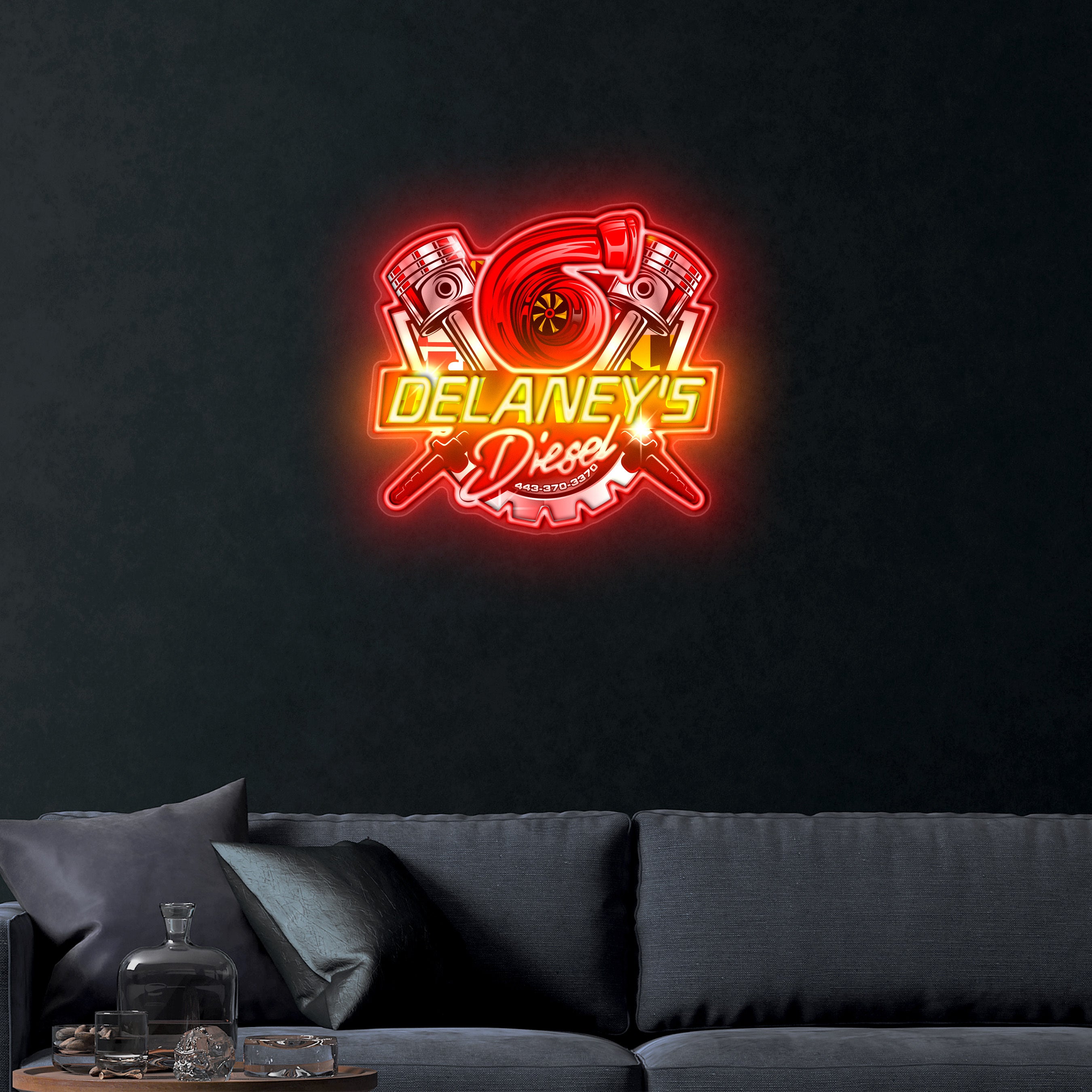 Delaney's Diesel – Premium Neon Artwork