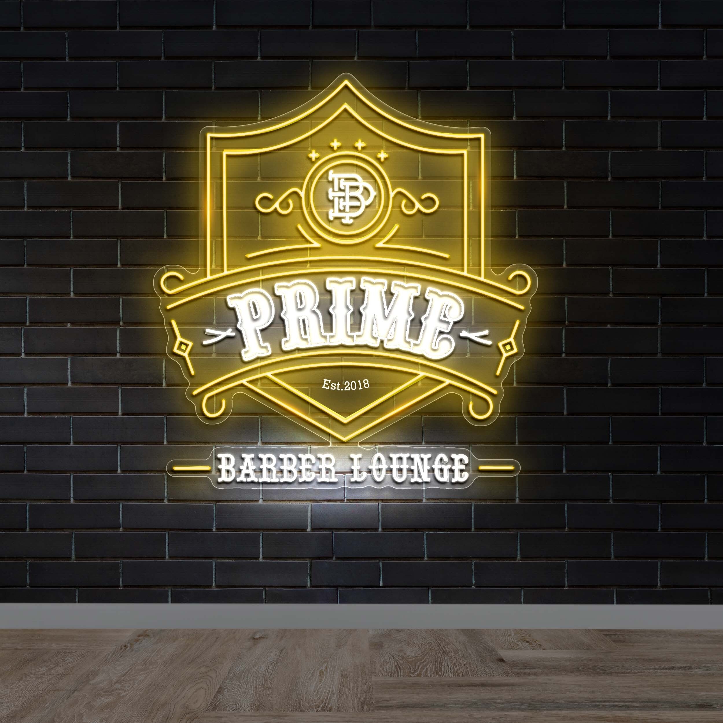 Prime Barber Lounge - Premium Neon Artwork