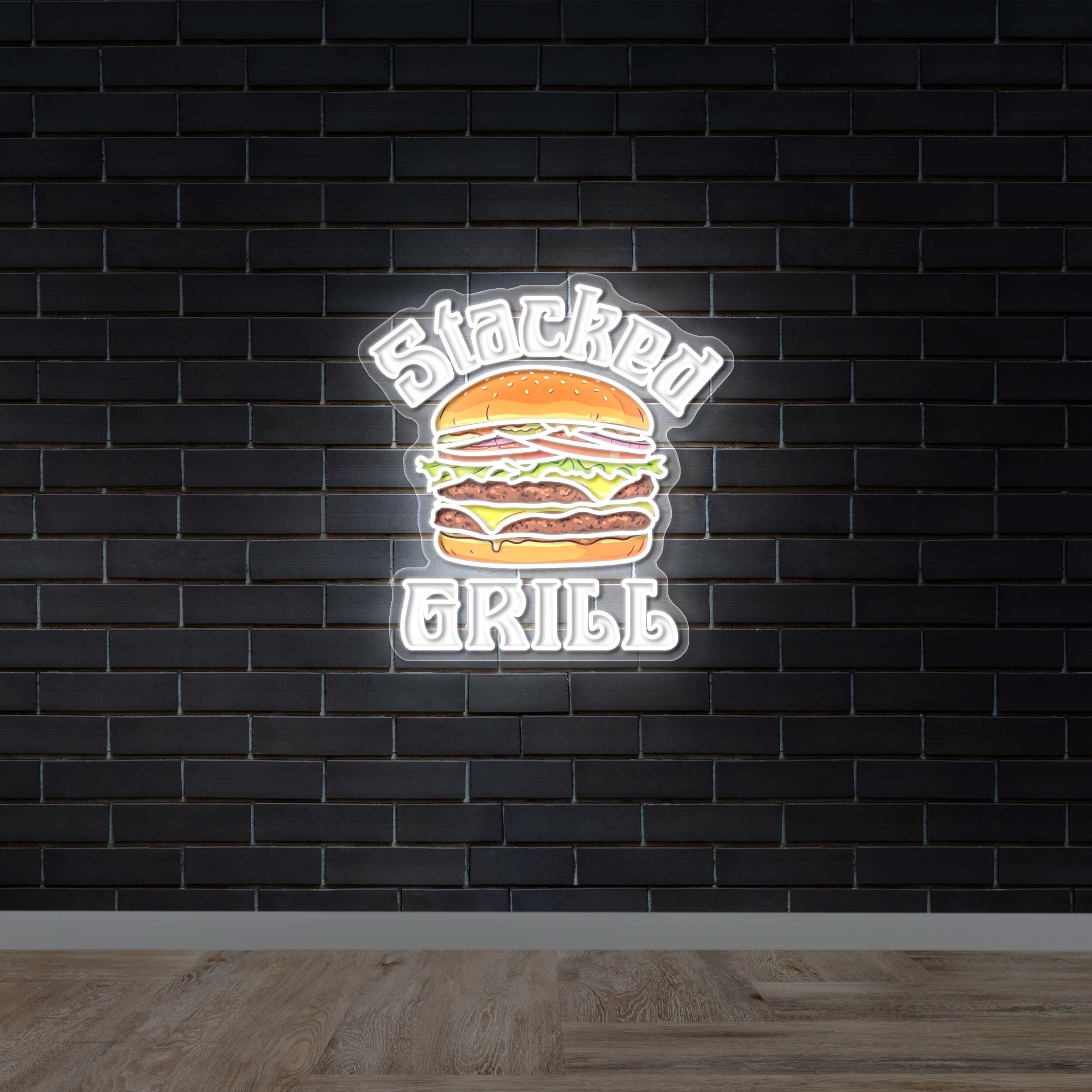 STACKED GRILL - Premium Neon Artwork