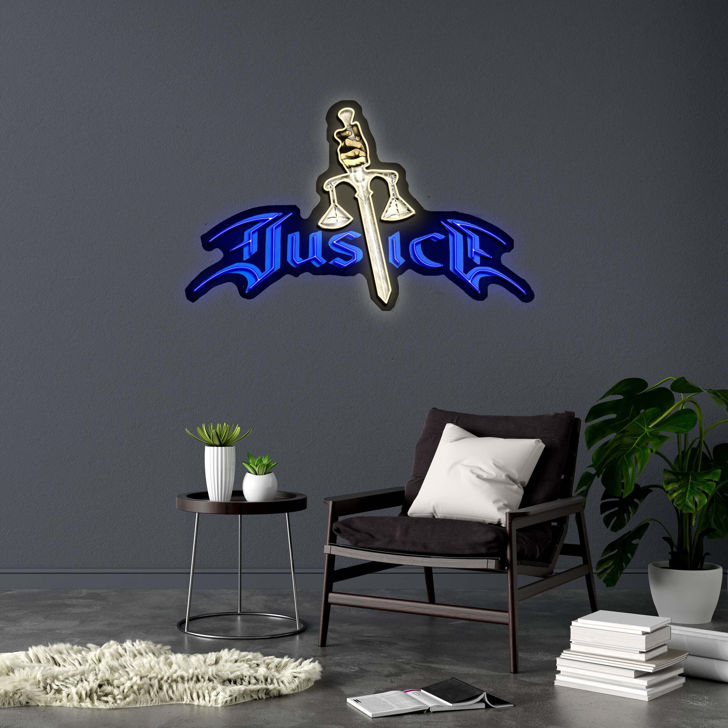Justice 2nd Version - Premium Neon Artwork