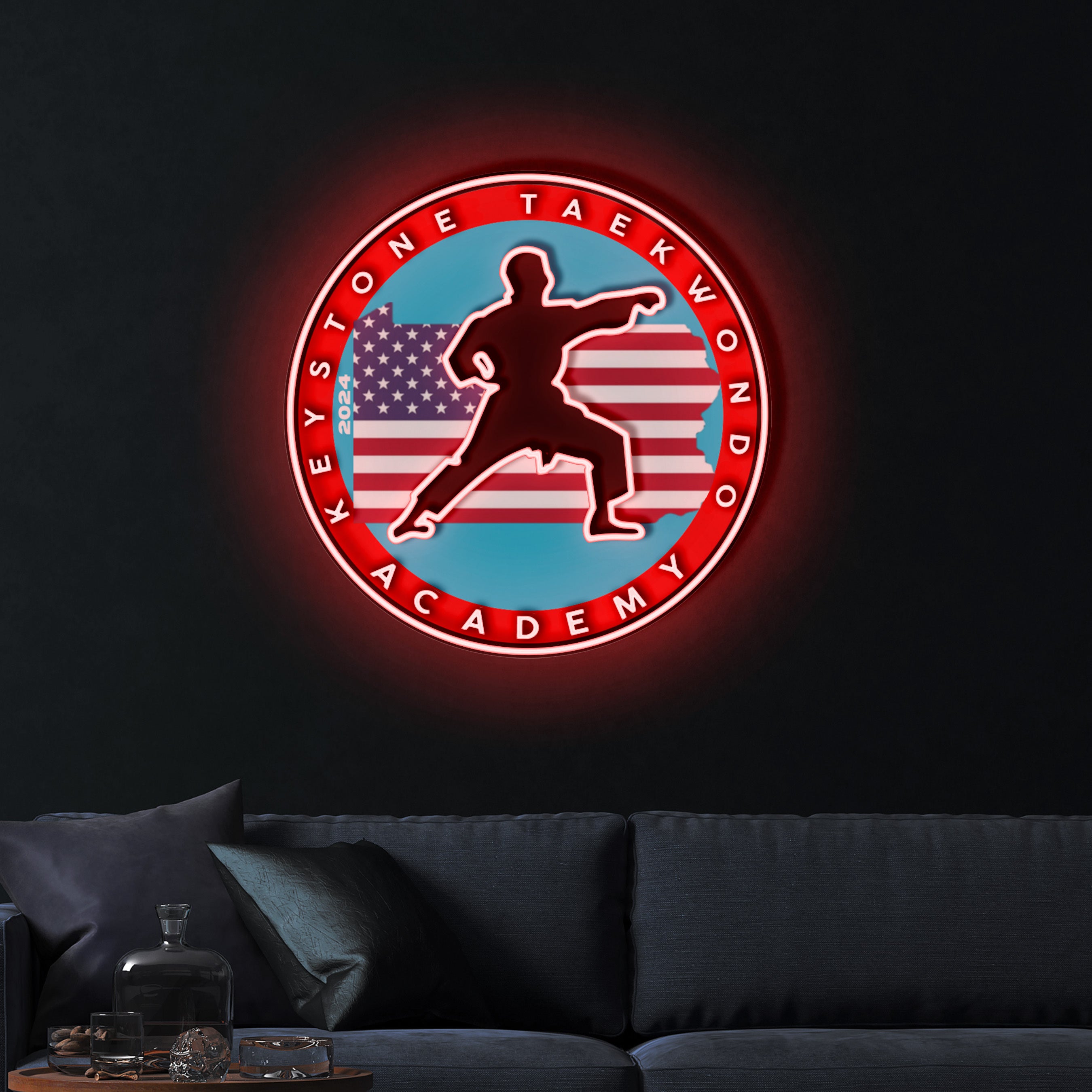 Keystone Taekwondo Academy – Premium Neon Artwork