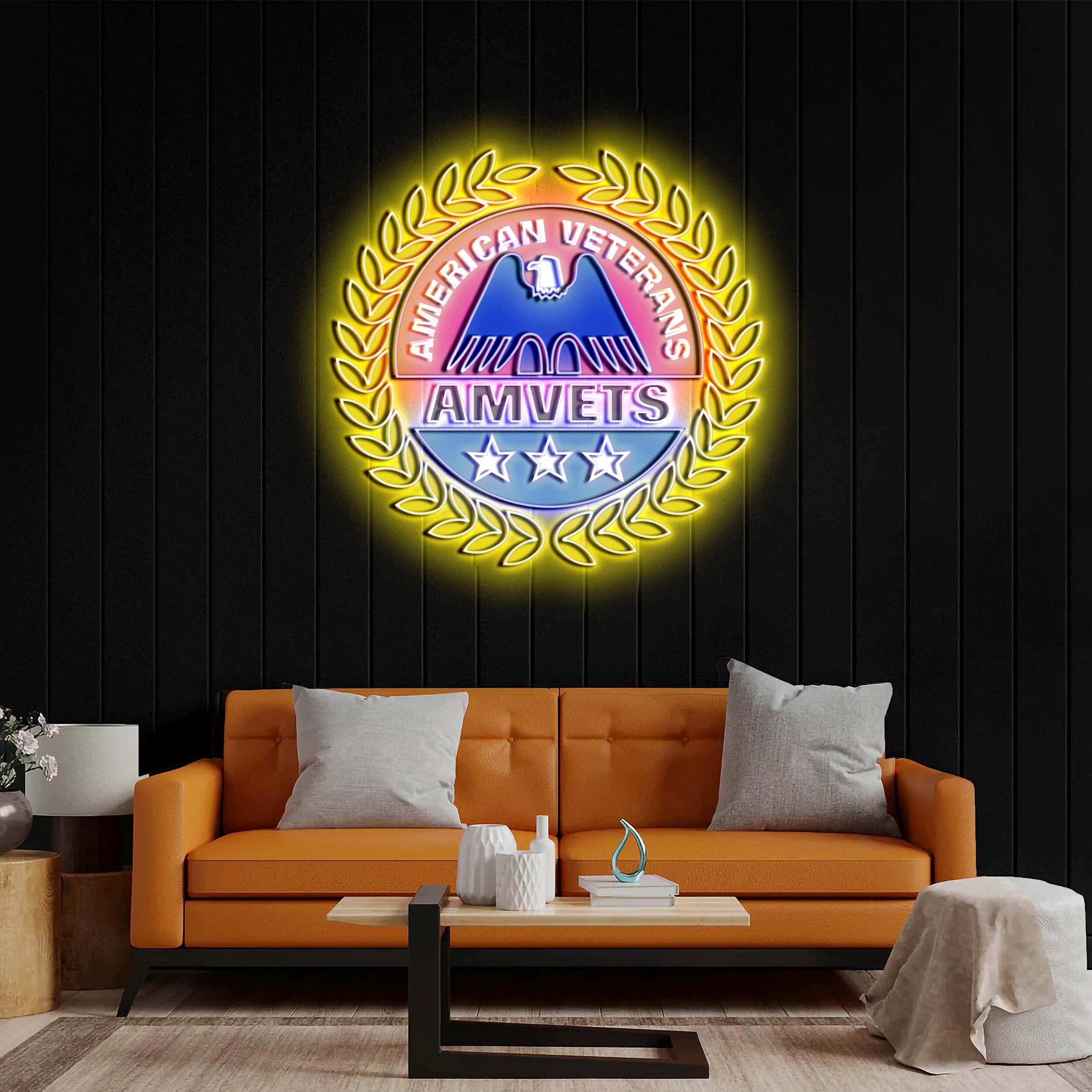 AMVETS - Premium Neon Artwork