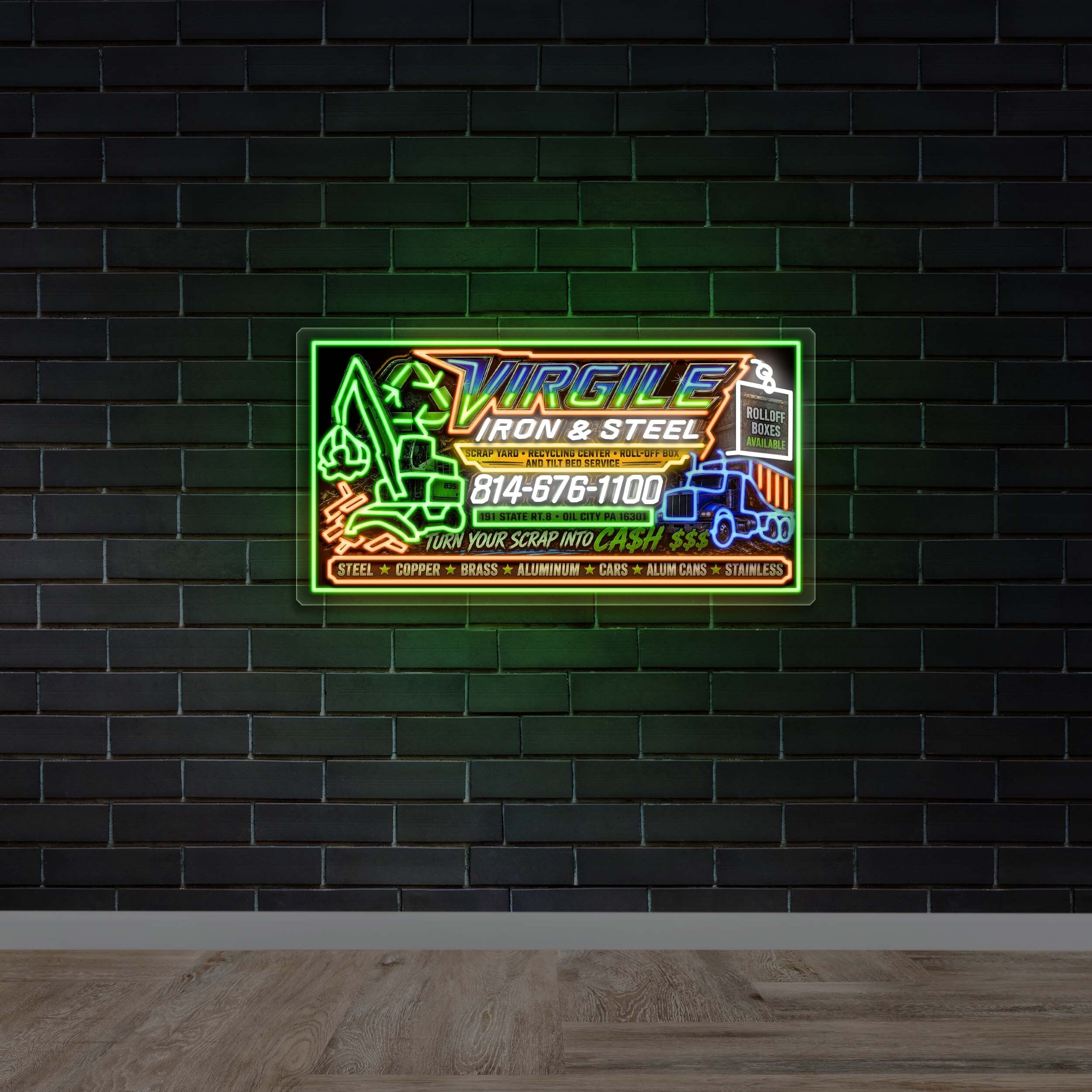 VIRGILE IRON & STEEL -
Premium Neon Artwork