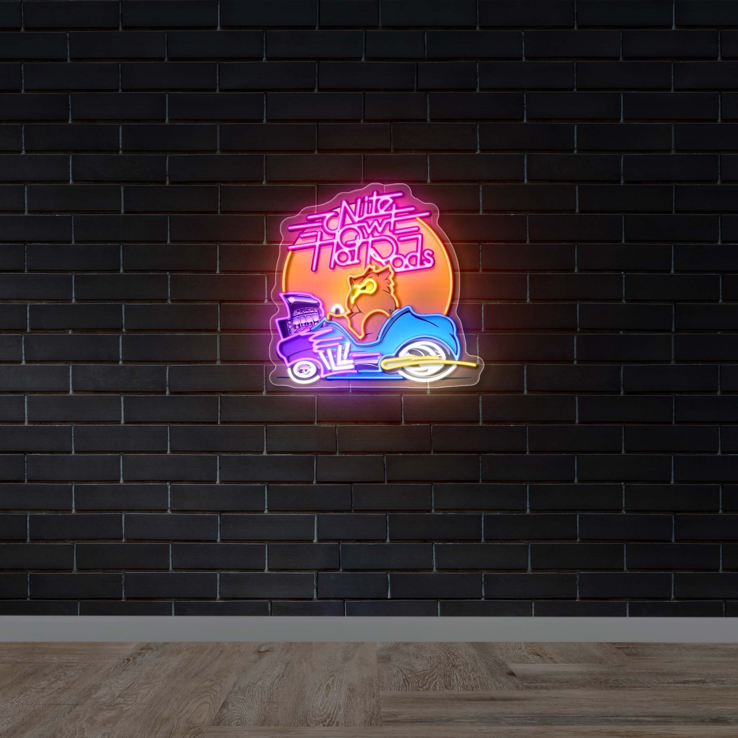 Nite Owl Hotrods - Premium Neon Artwork