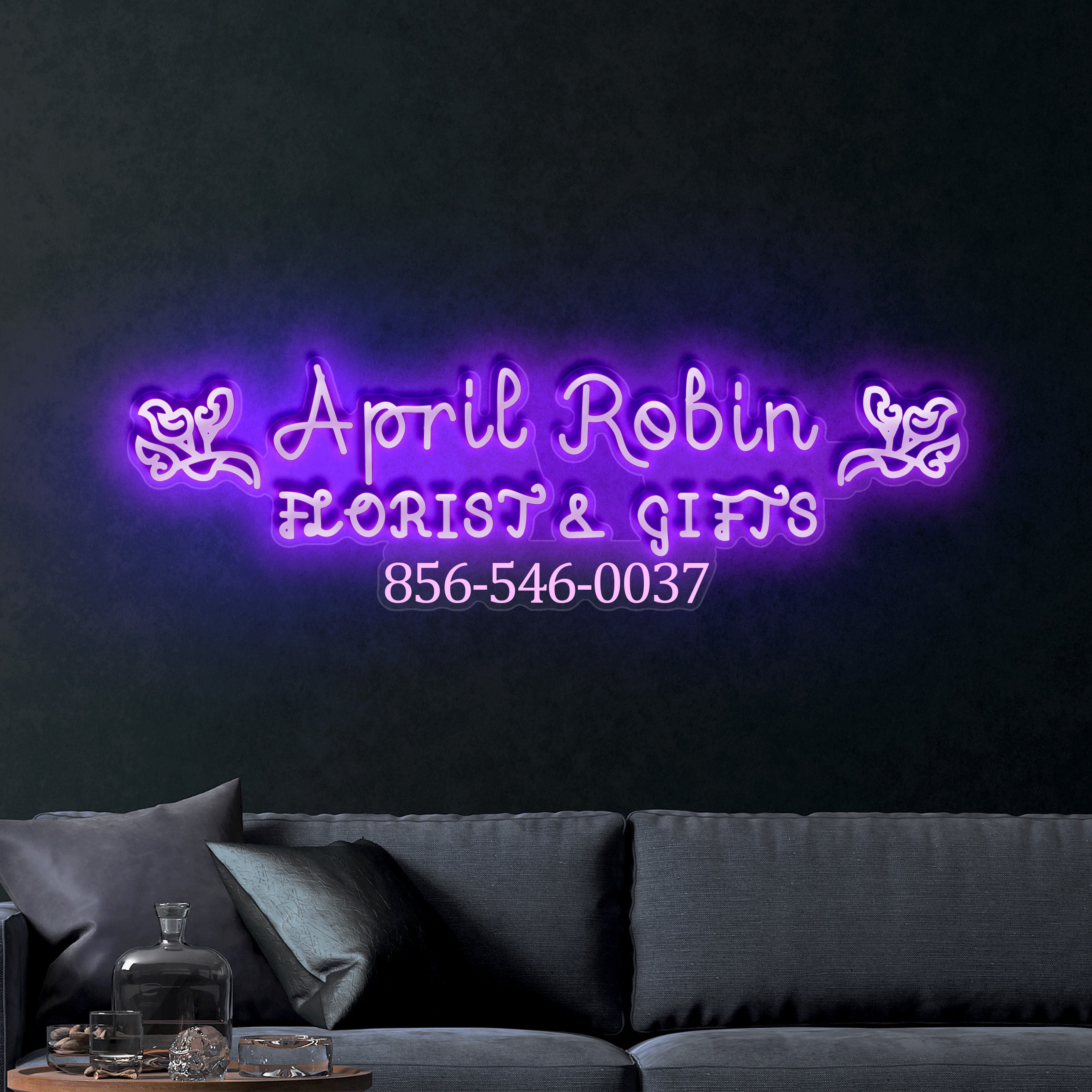 April Robin Florist & Gifts – Premium Neon Artwork