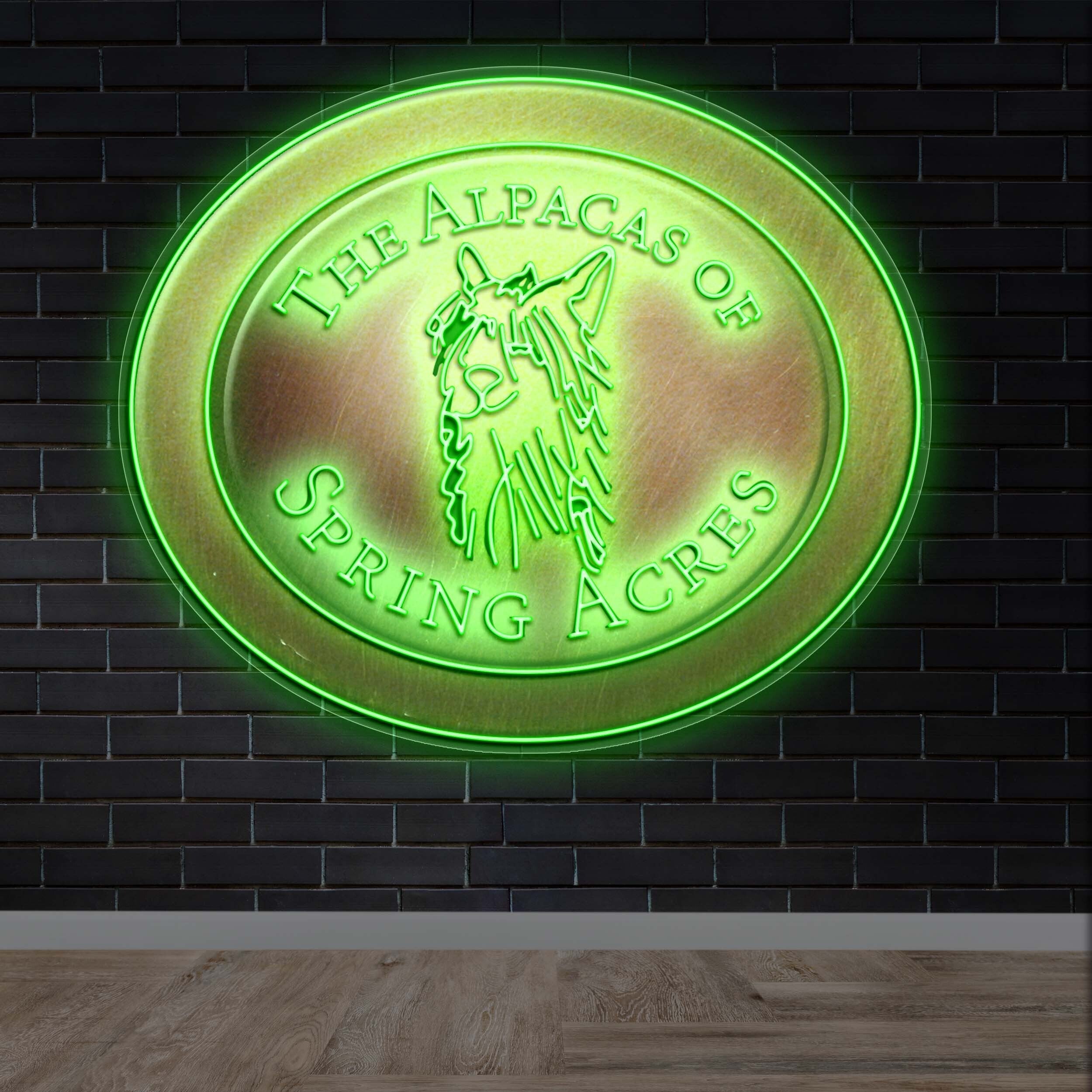 The Alpacas of Spring Acres - Premium Neon Artwork