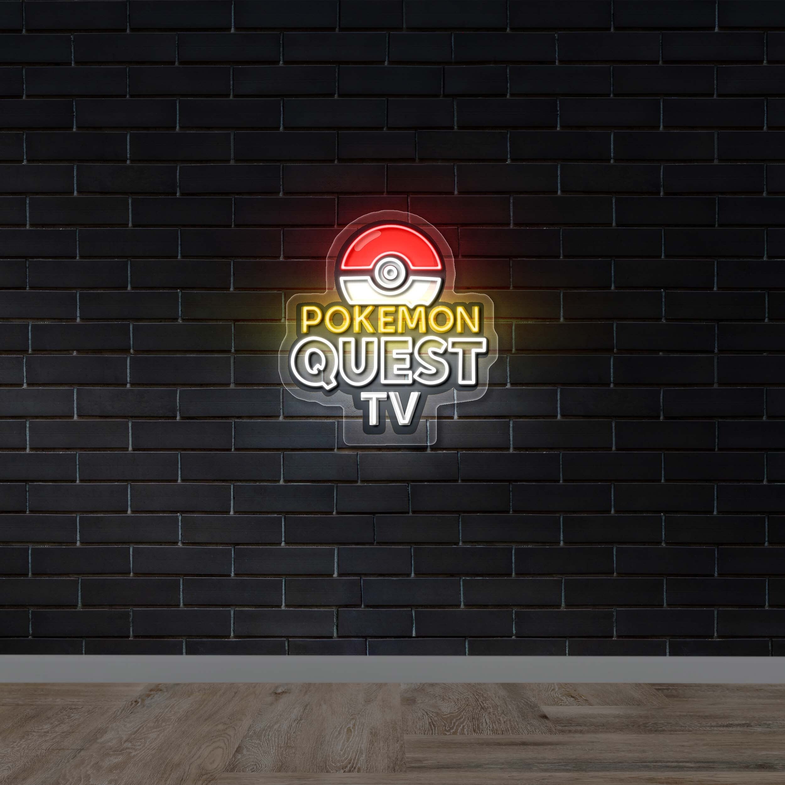 Pokemon Quest TV - Premium Neon Artwork