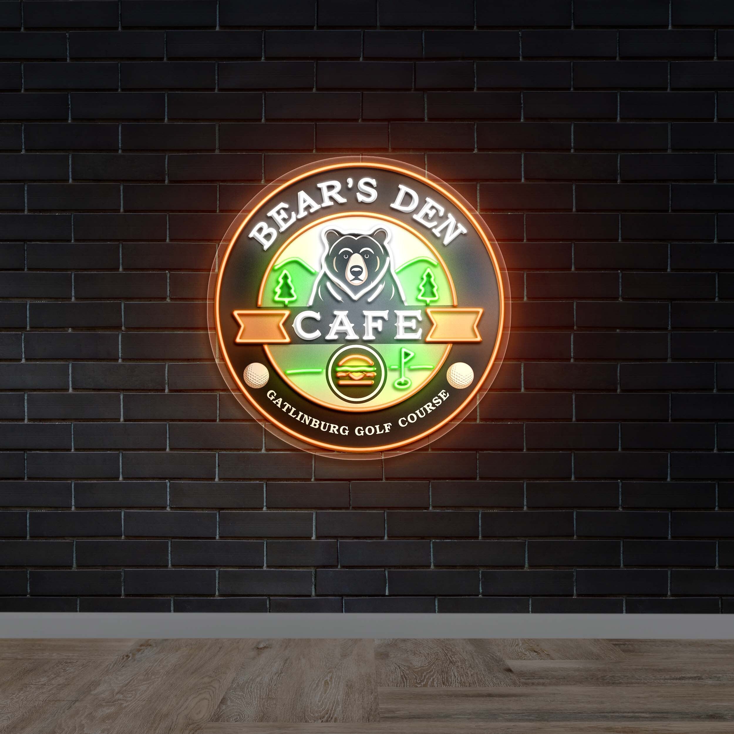BEAR’s DEN CAFE - Premium Neon Artwork