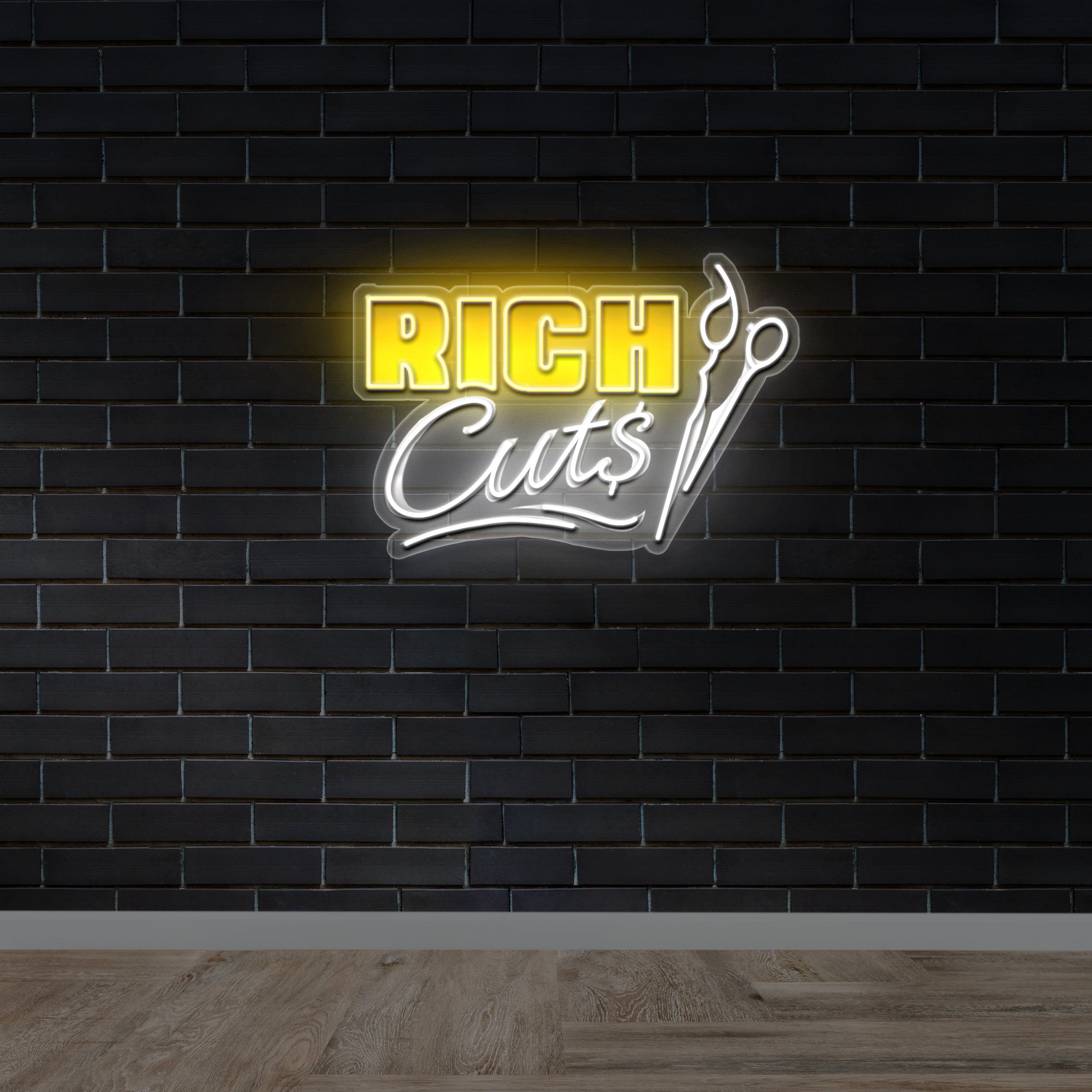 RICH CUTS - Premium Neon Artwork