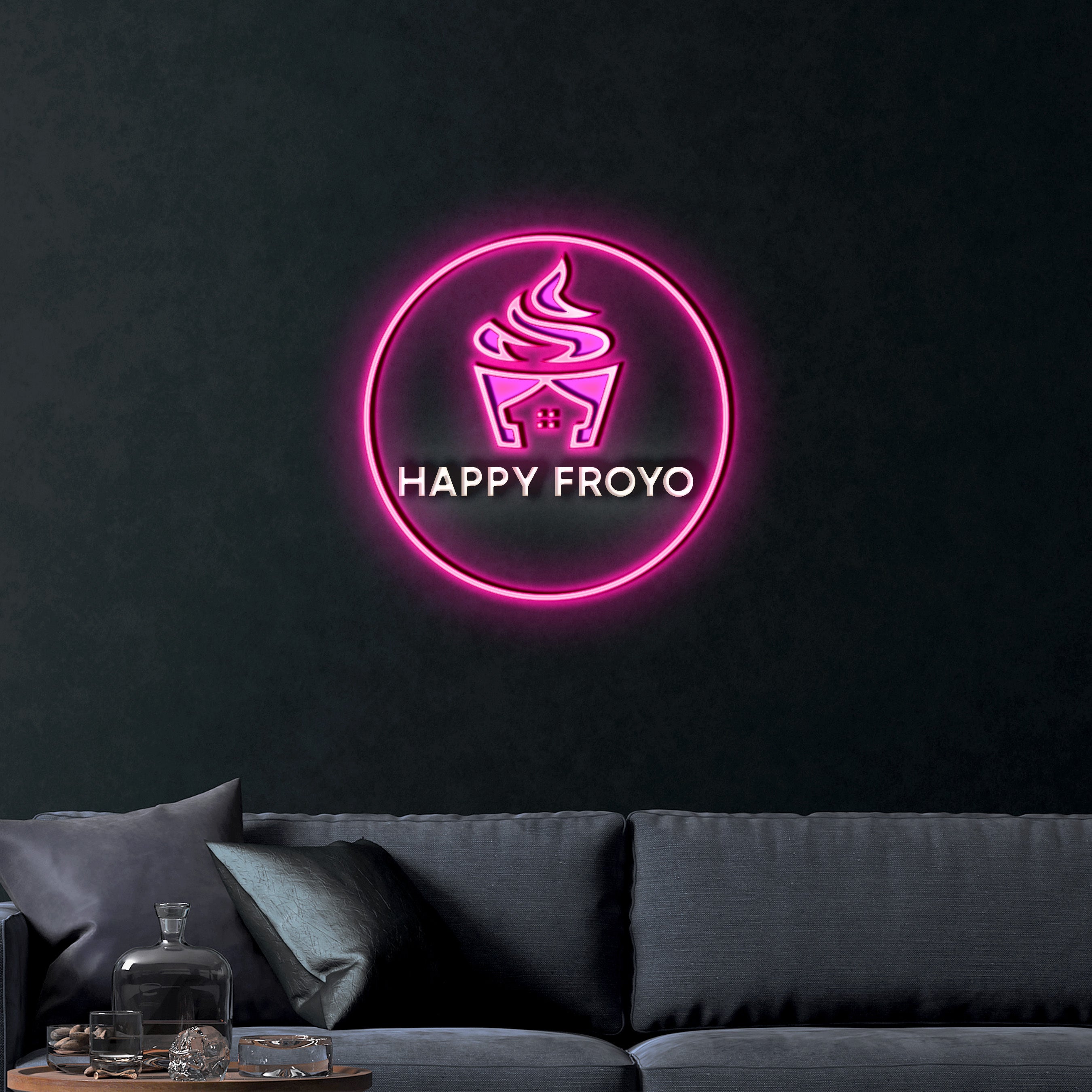 HAPPY FROYO – Premium Neon Artwork
