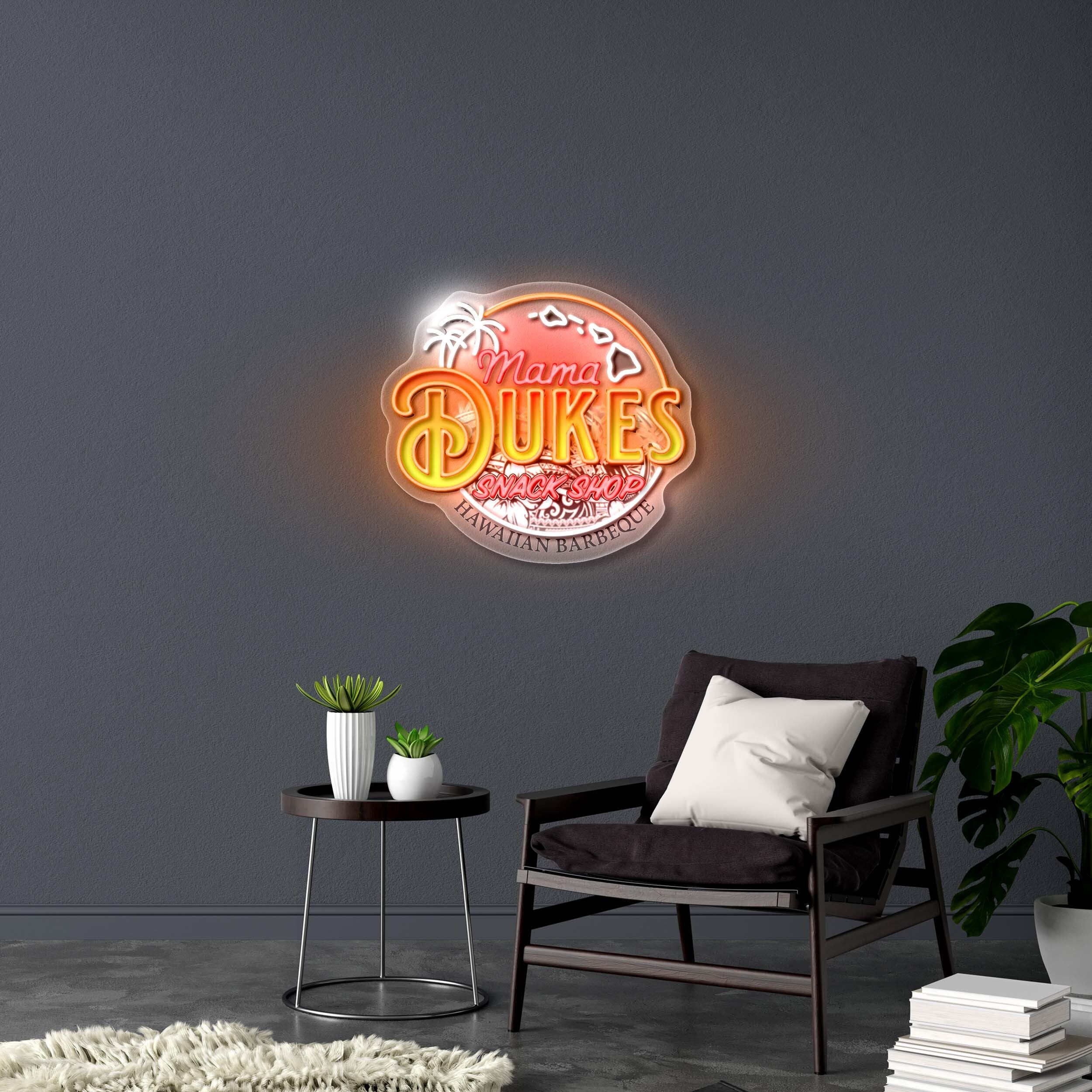 Mama Dukes Snack Shop - Premium Neon Artwork