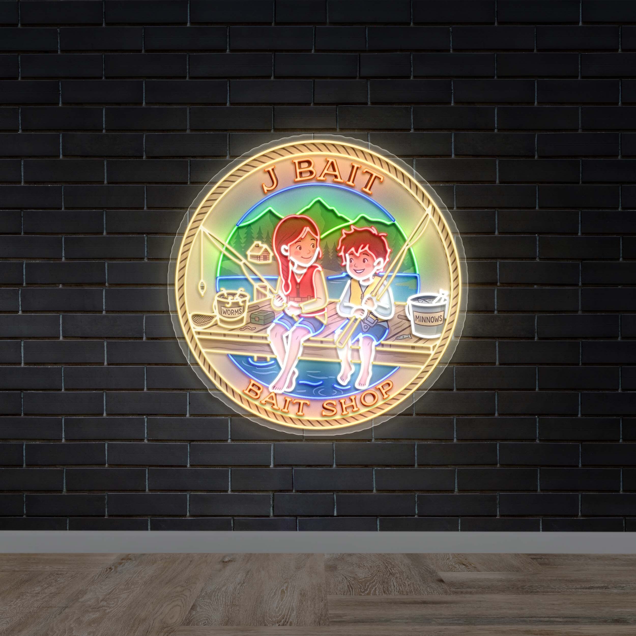 J BAIT BAIT SHOP - Premium Neon Artwork