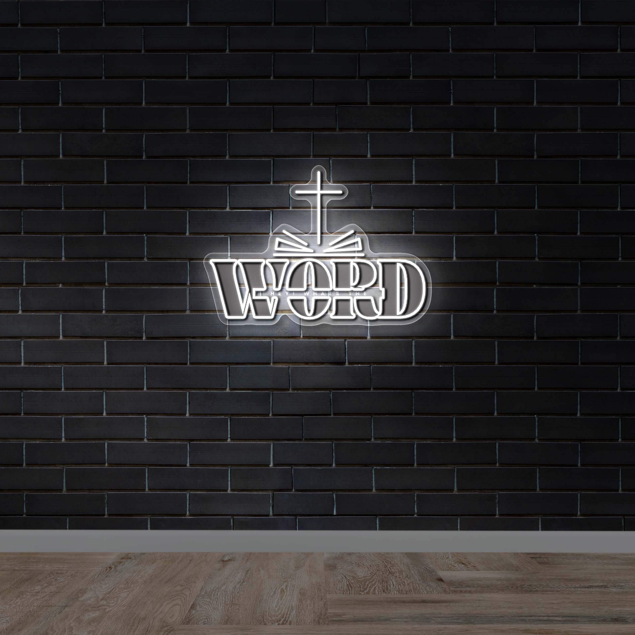 WORD (Design-Proportionate Version) - Premium Neon Artwork